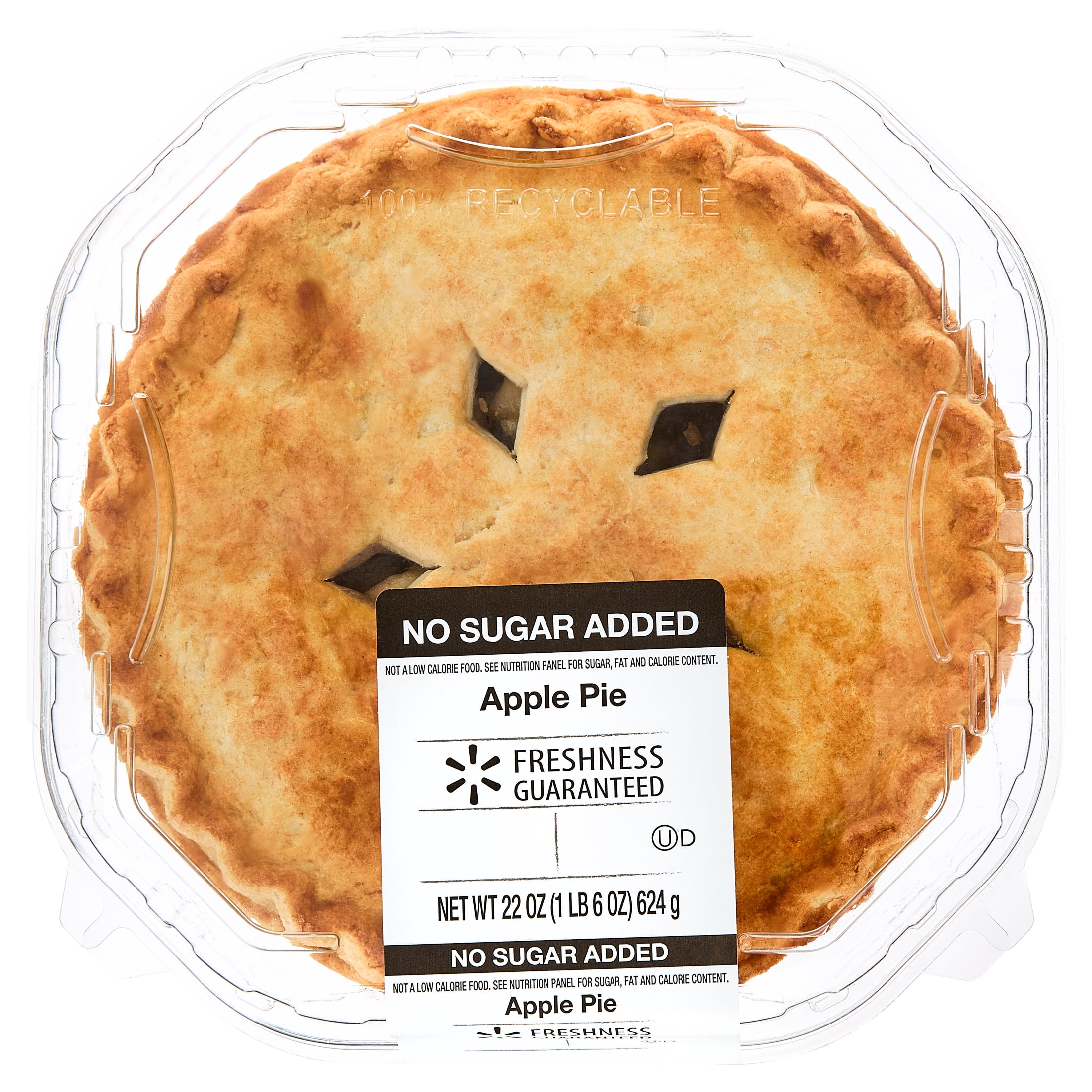 Freshness Guaranteed 8-inch No Sugar Added Apple Pie, 22 oz