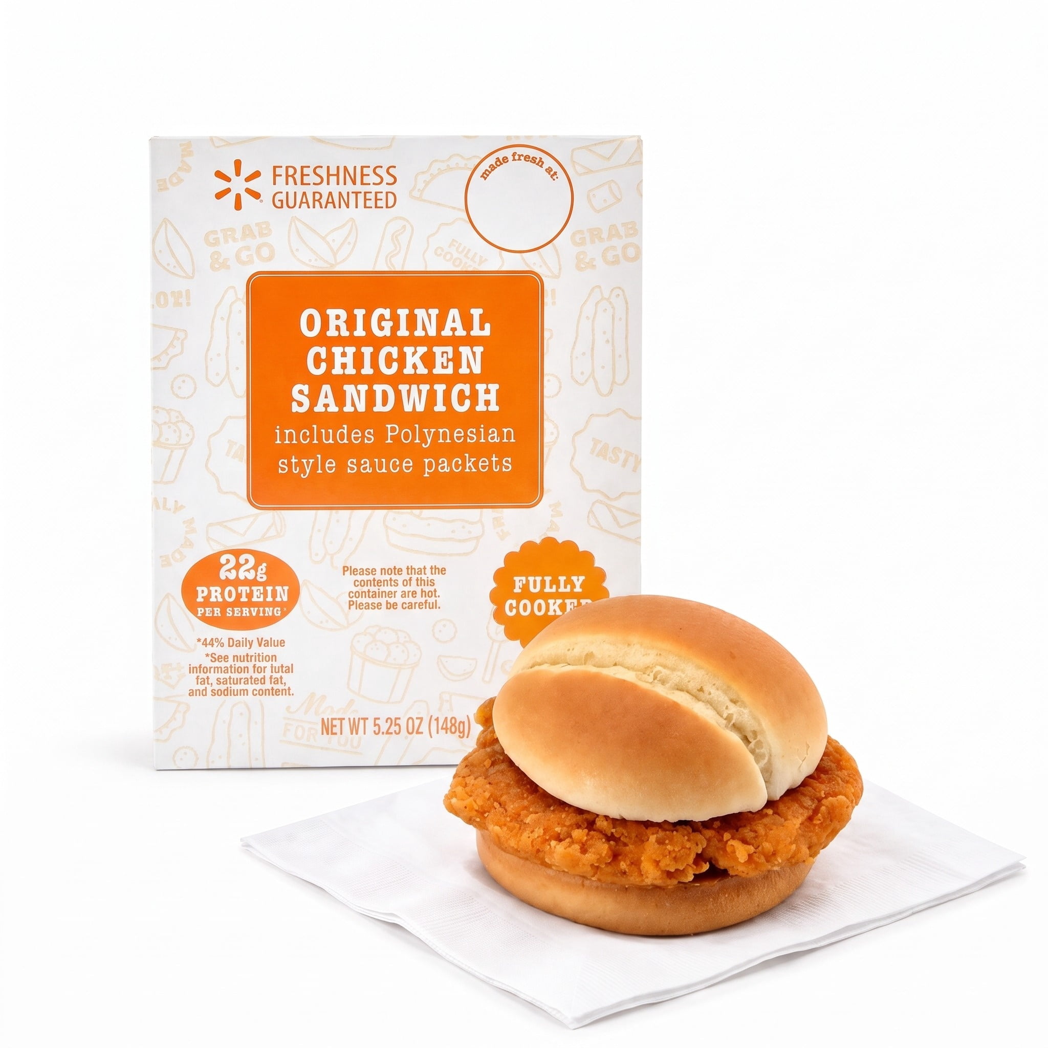 Freshness Guaranteed Hot and Ready-to-Eat Original Chicken Sandwich, 5.25 oz