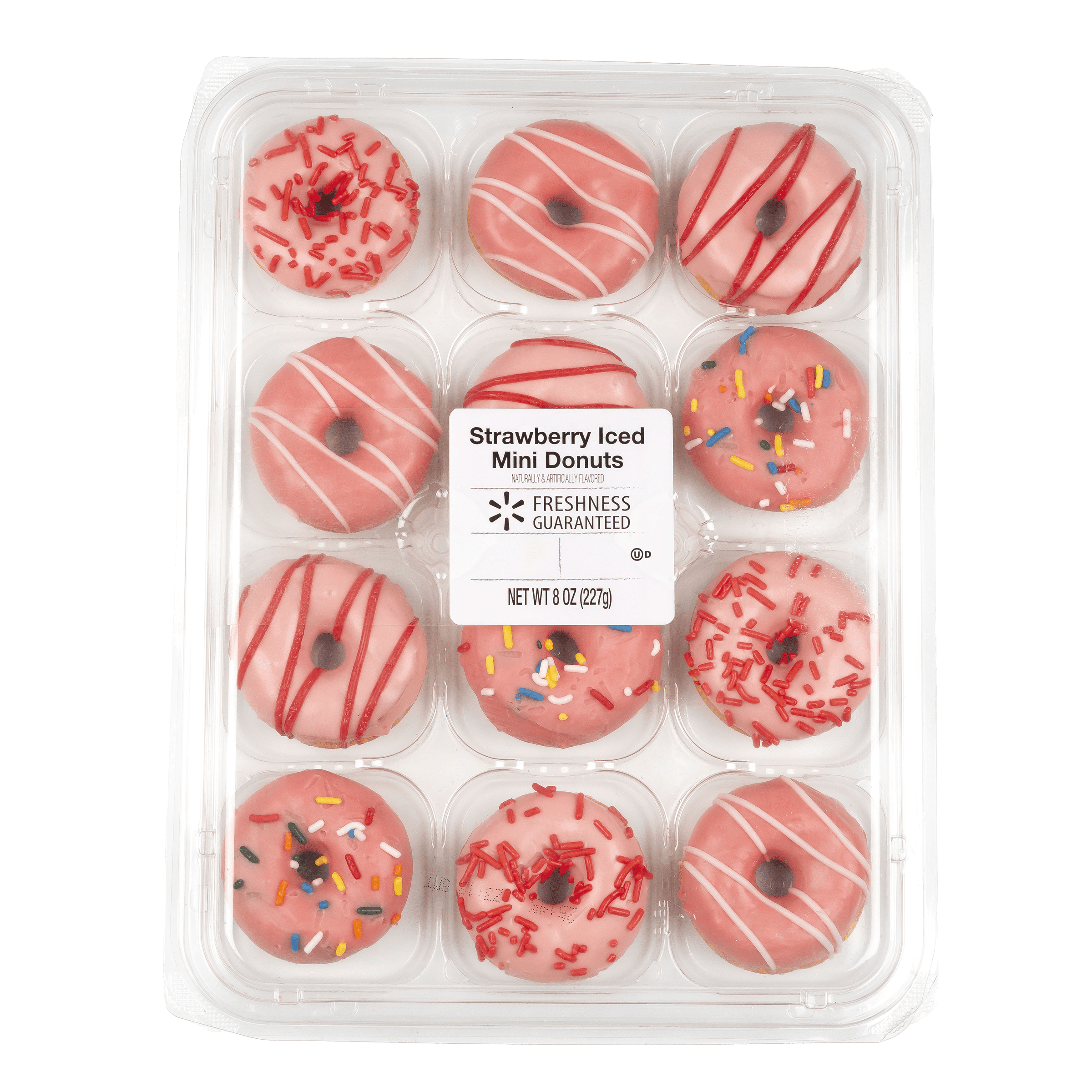 Freshness Guaranteed Strawberry Iced Mini Donuts, 8 oz, 12 Count