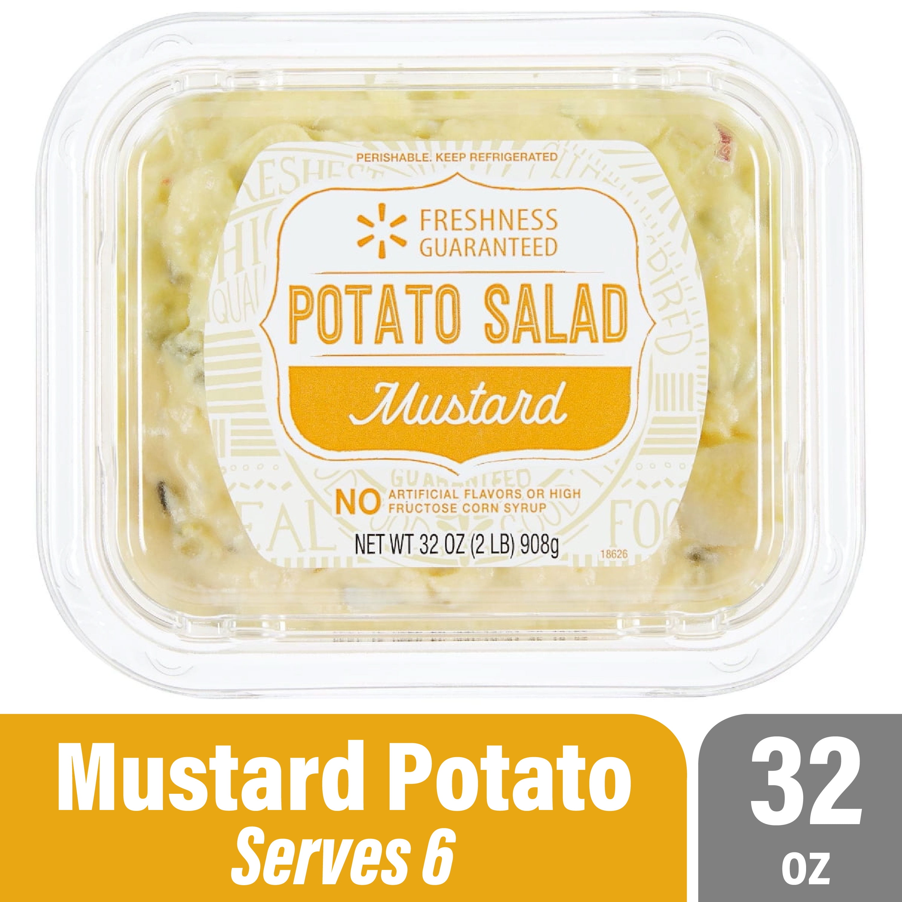 Freshness Guaranteed Original Ready-to-Eat Mustard Potato Salad Family Tub, 32 oz Tub (Refrigerated)