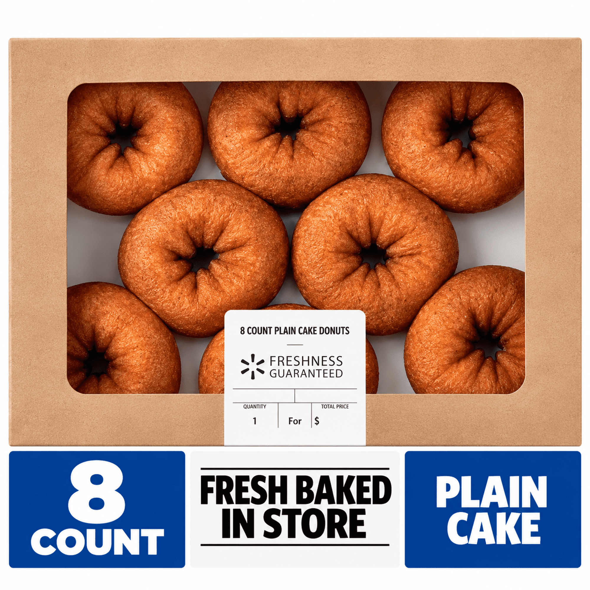 Freshness Guaranteed Plain Cake Donuts, 16 oz, 8 Count