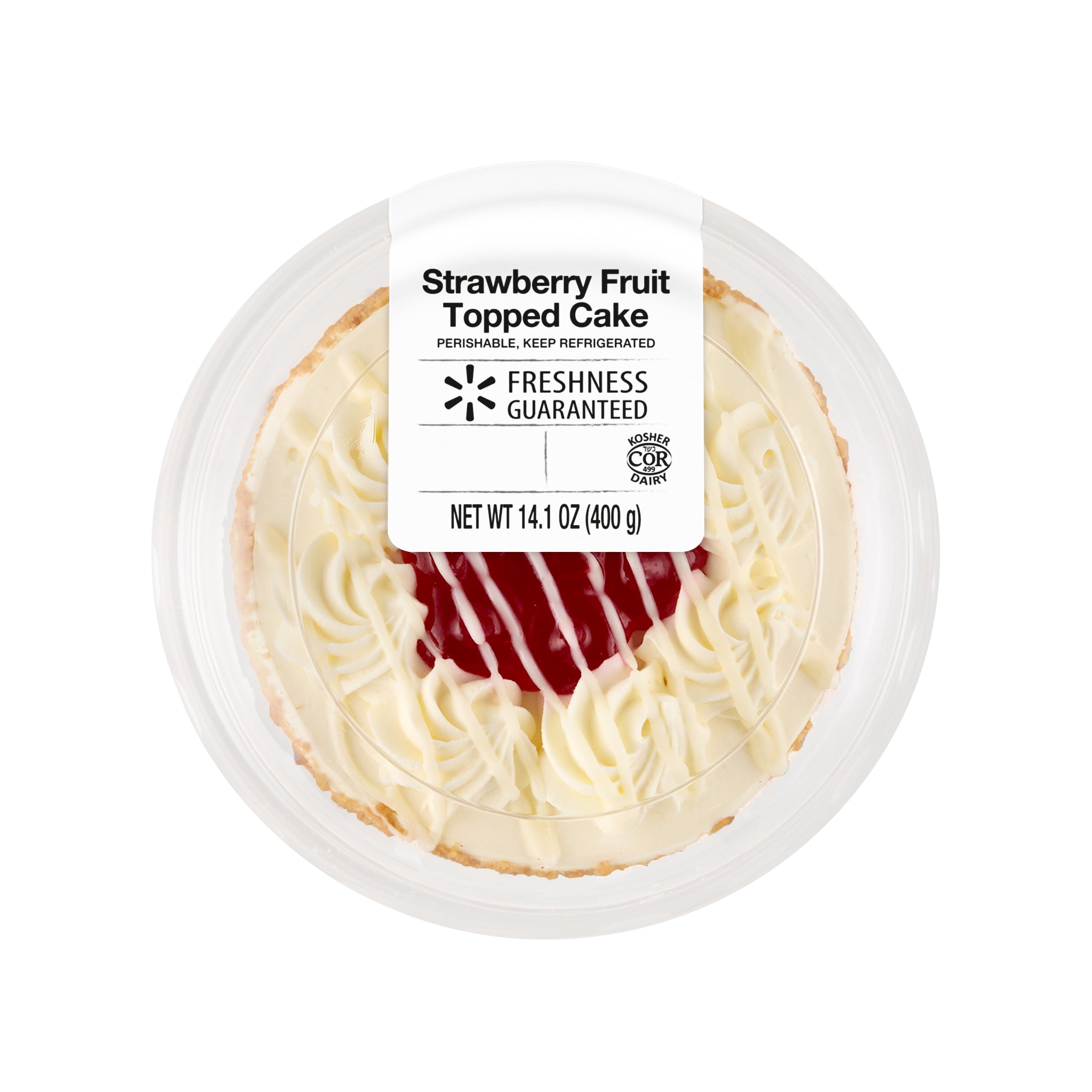 Freshness Guaranteed 5-Inch Strawberry Topped Fruit Cake, 14.1 oz