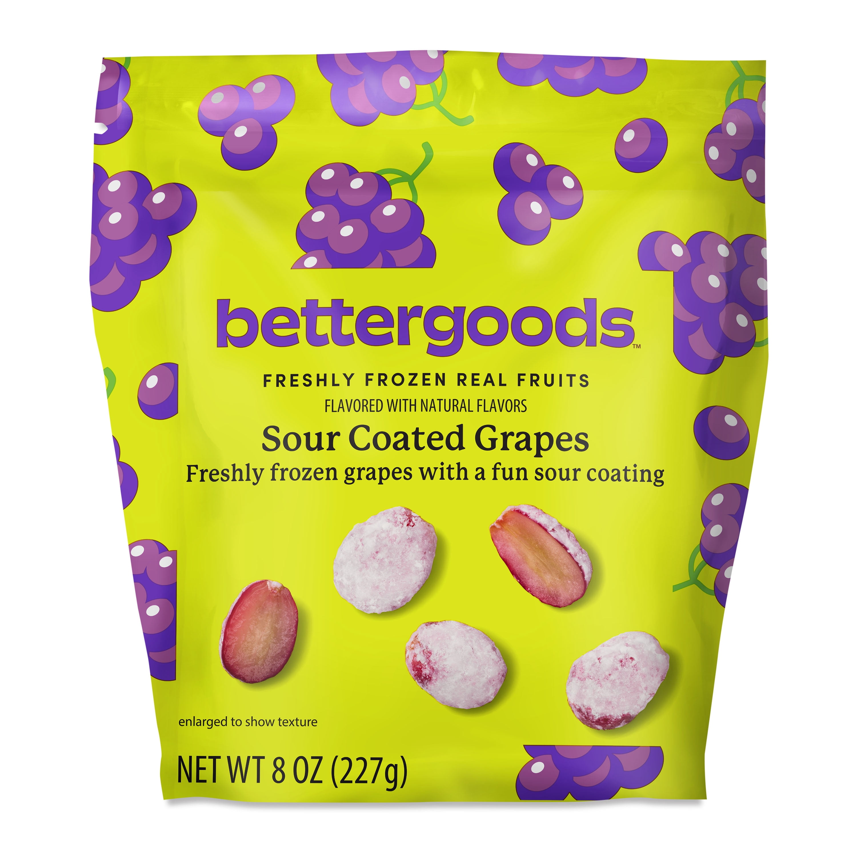 bettergoods Sour Coated Frozen Grapes, 8 oz