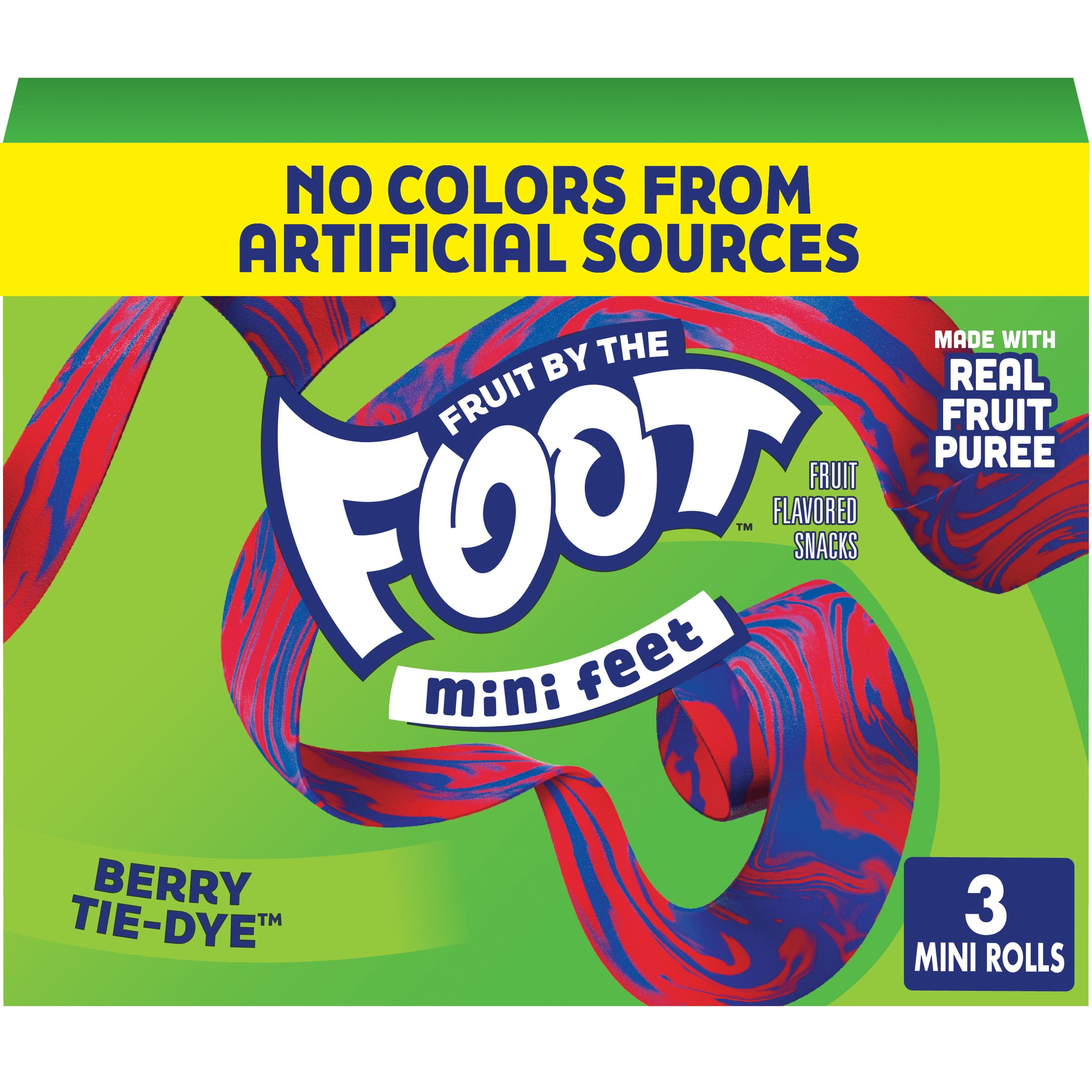 Fruit by the Foot Berry Tie Dye Mini Snacks 3 Count