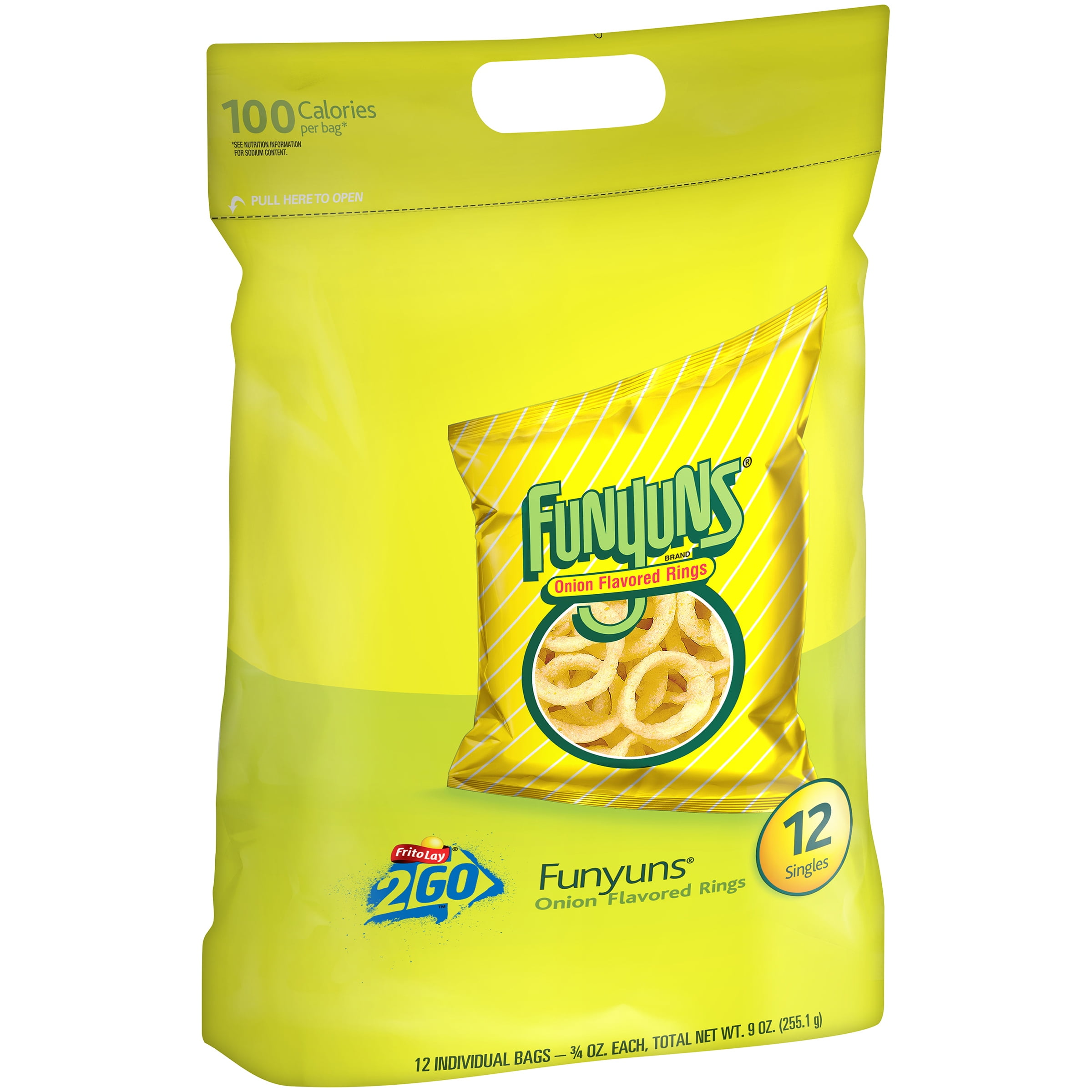 Funyuns 2Go Original Onion Flavored Rings, 0.75 oz, 12 Count