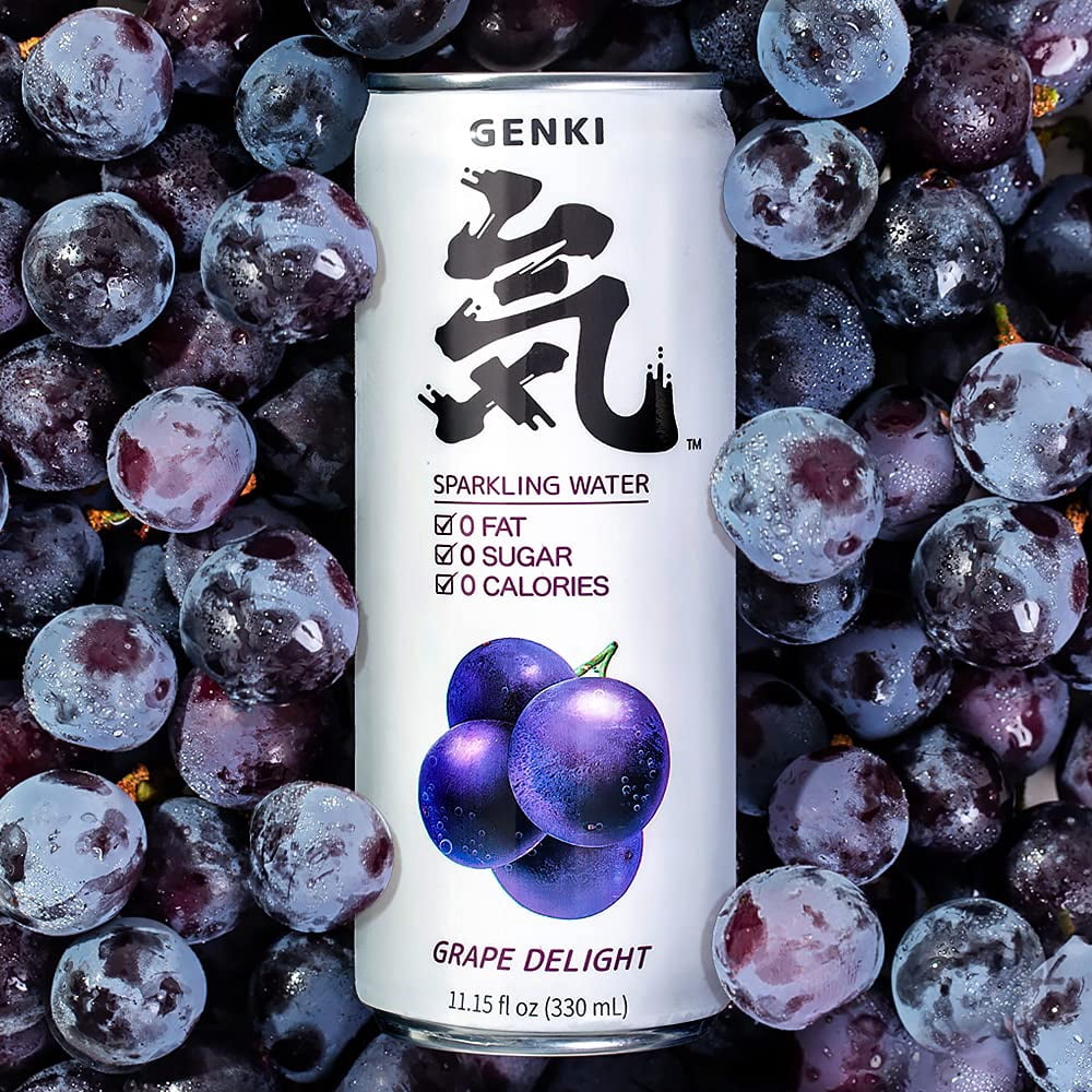 Genki Forest Grape Delight Sparkling Water 11.15 fl oz Certified Allergen-Free
