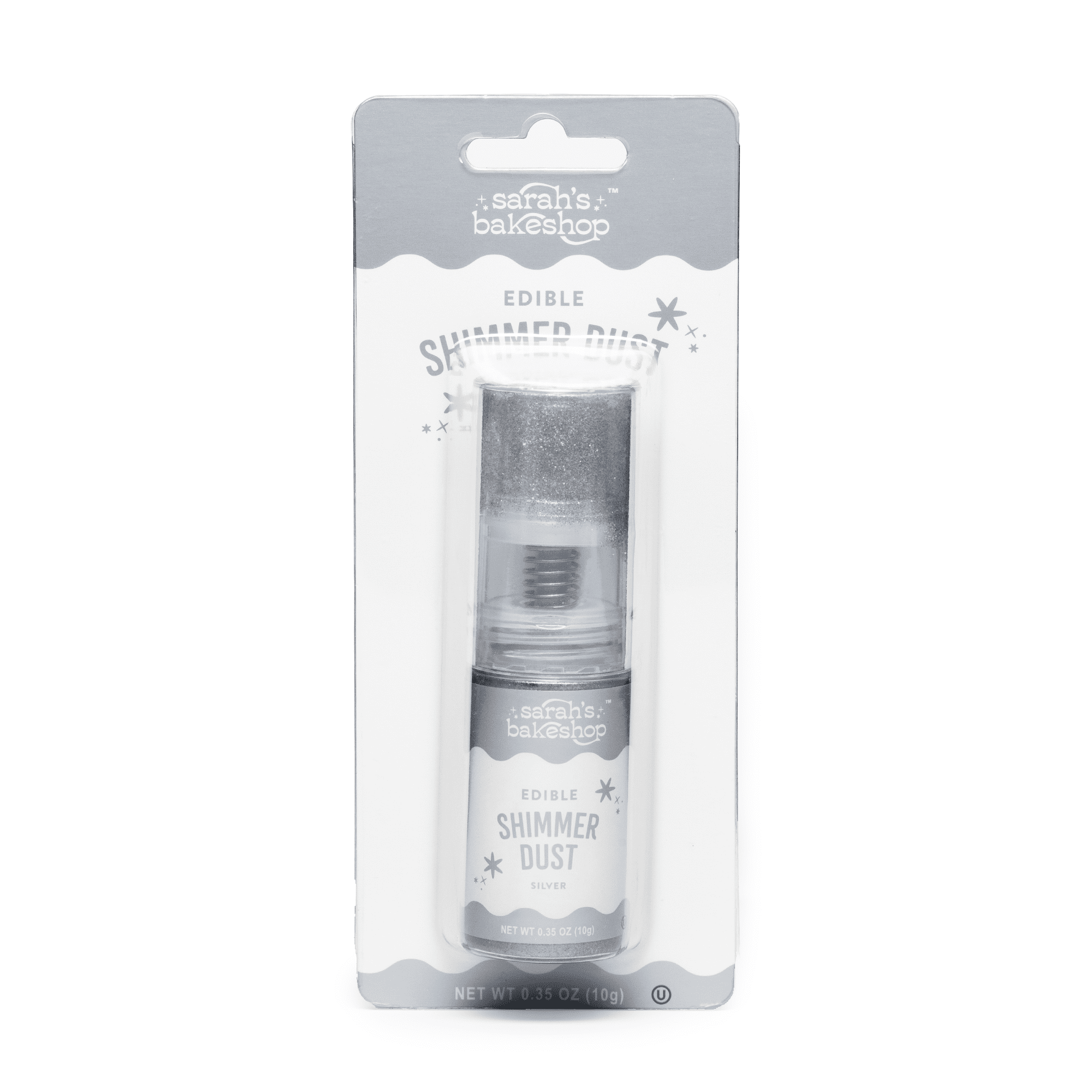 Sarah's Bakeshop Edible Shimmer Dust Pump Silver 0.35oz