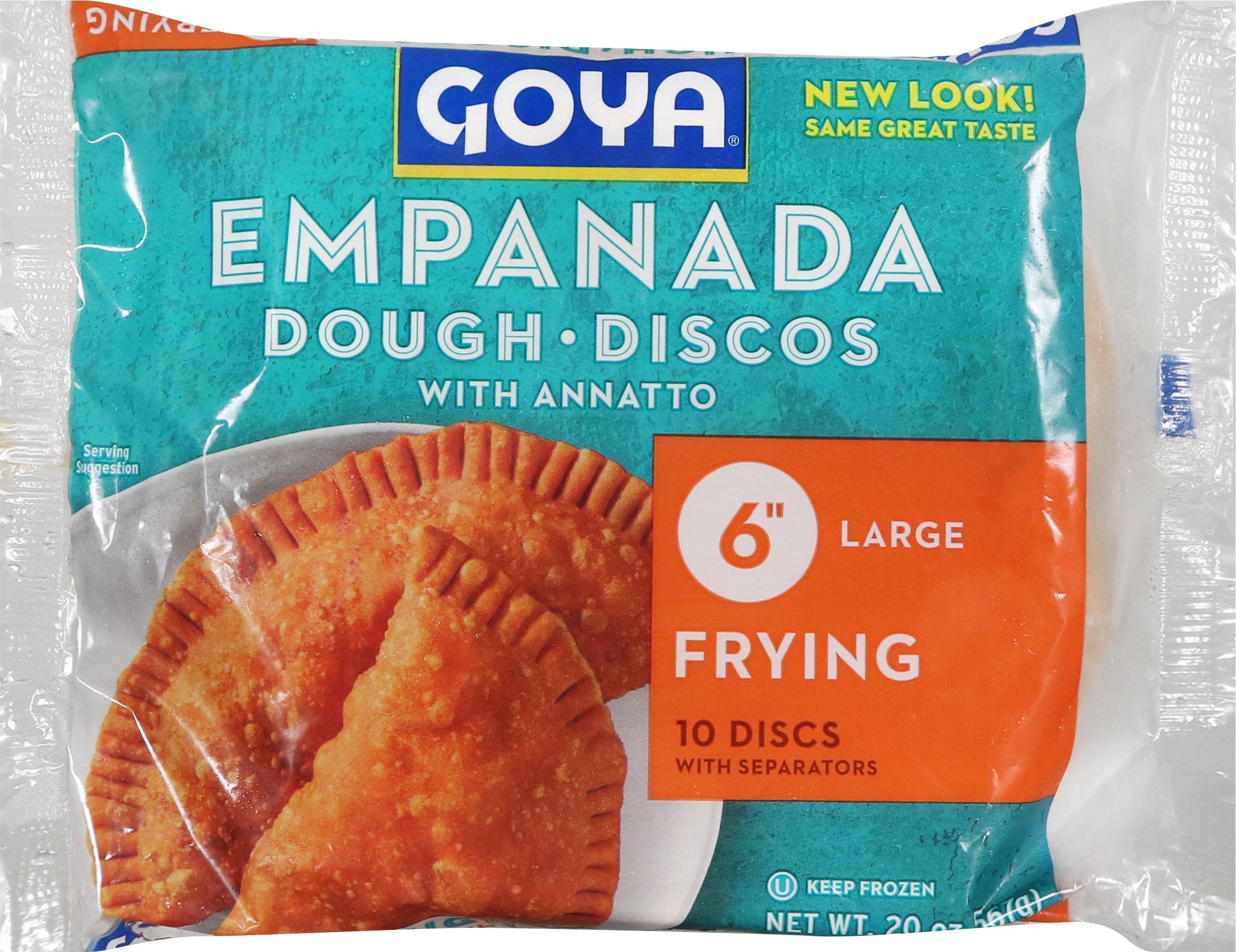 GOYA Frozen Empanada Dough Frying Disc Annatto 20 oz, 10 Count