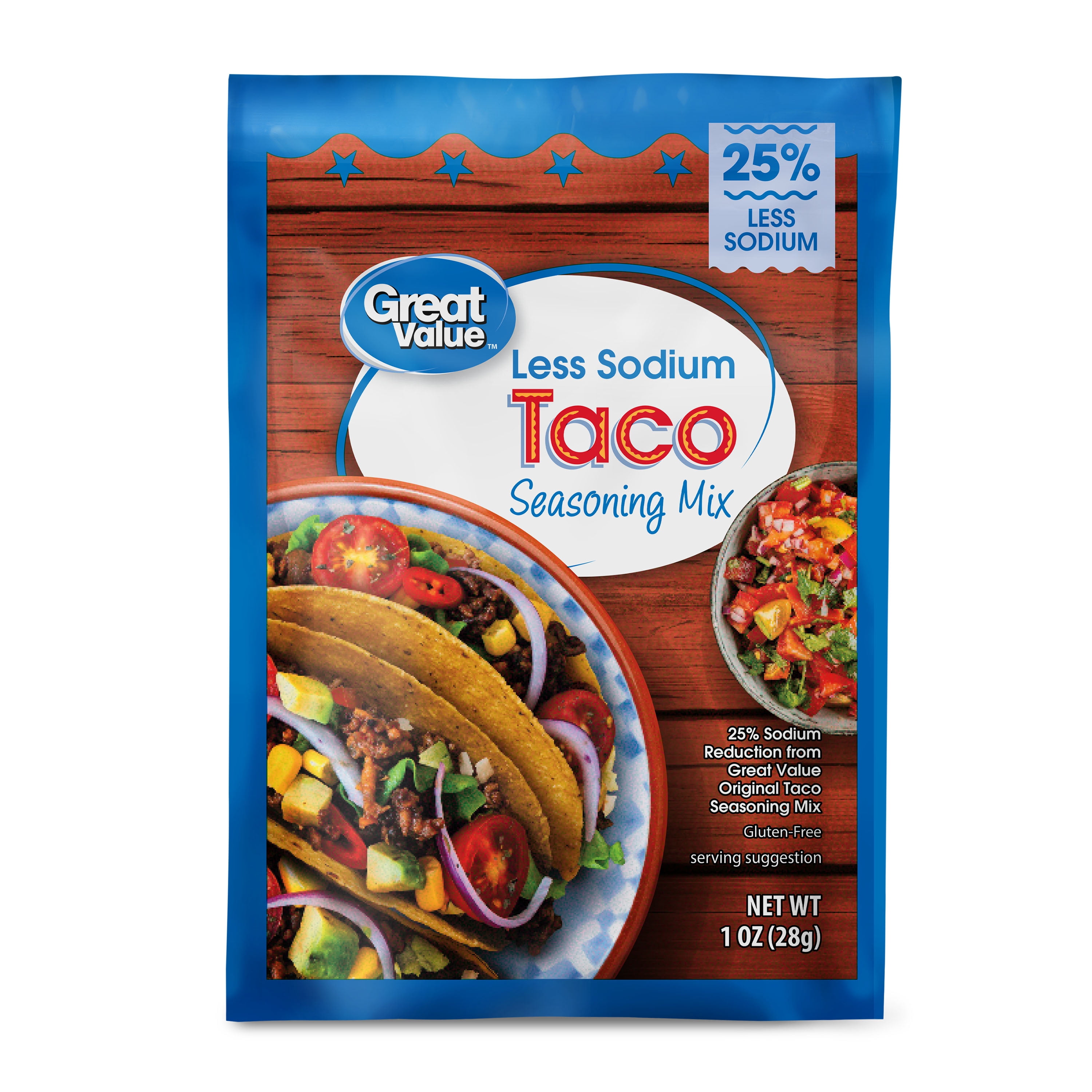 GV Less Sodium Taco Seasoning Mix by Great Value