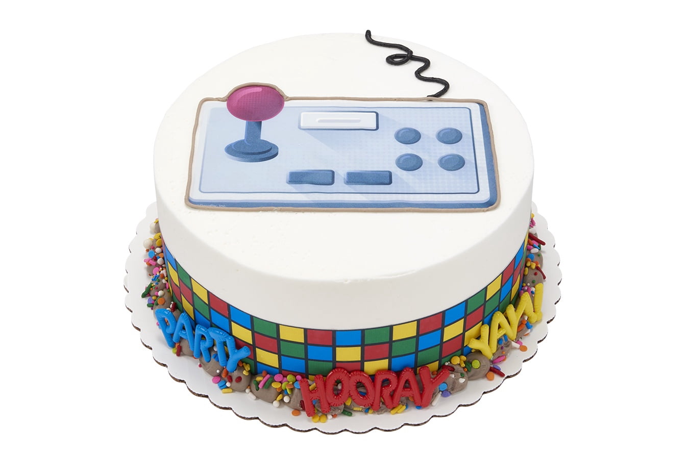 Game On Double Layer Round Cake