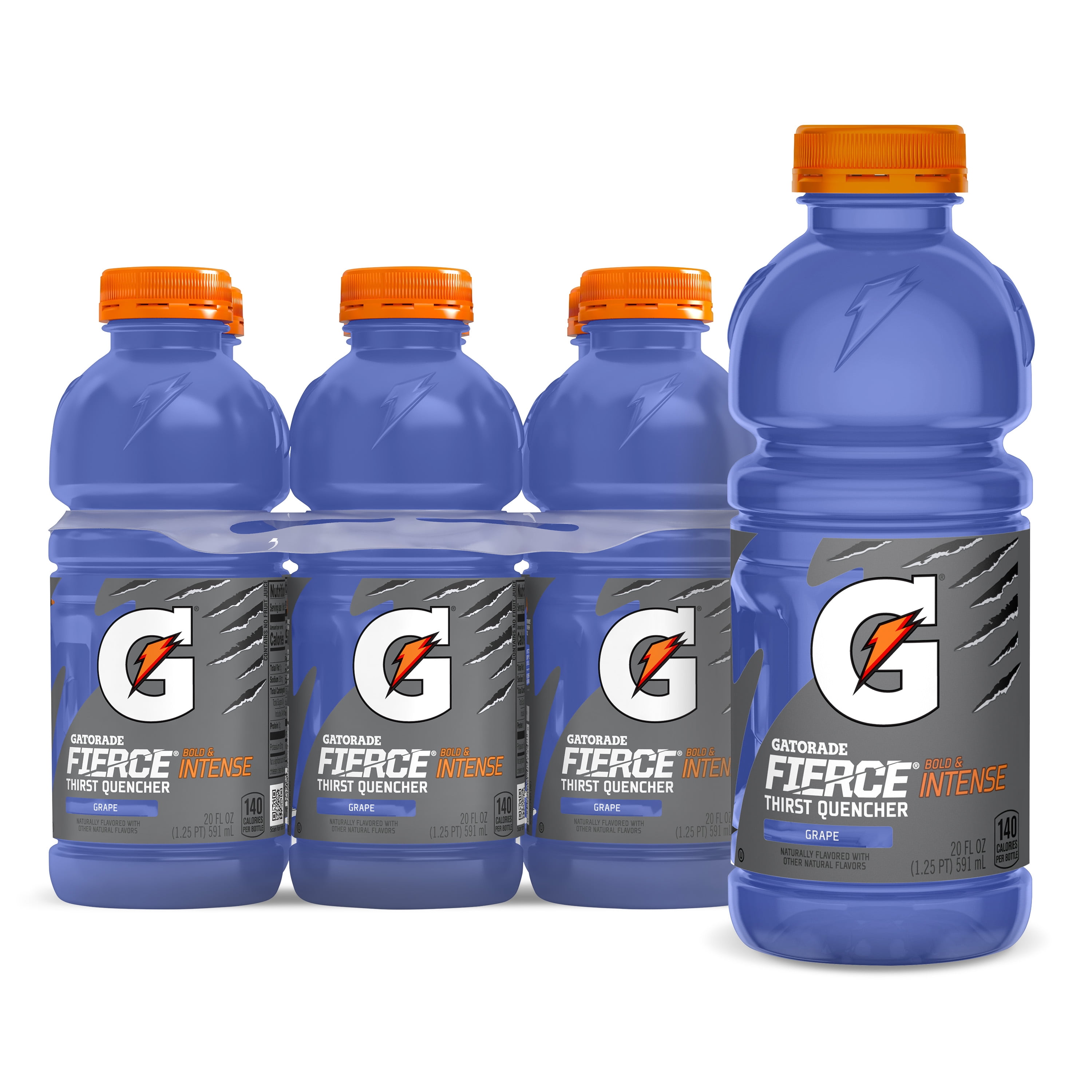 Gatorade Fierce Thirst Quencher Grape, 20 fl oz 6 Count Bottles