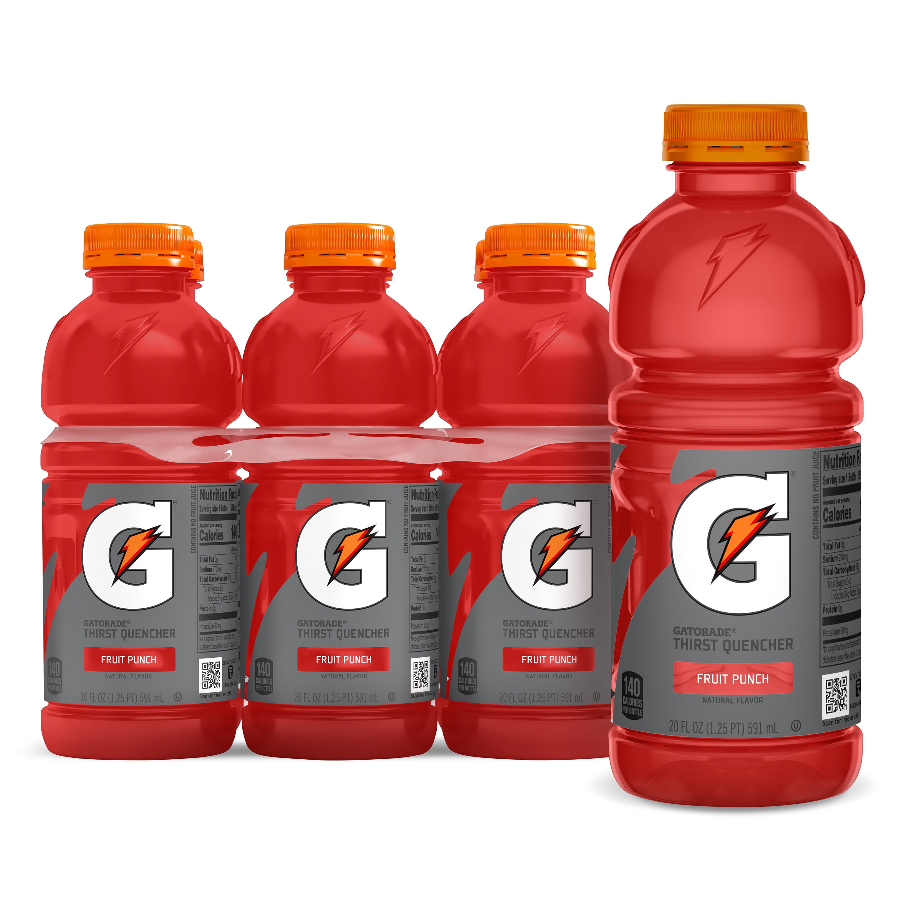 Gatorade Thirst Quencher Fruit Punch 20 fl oz 6 Count Bottles
