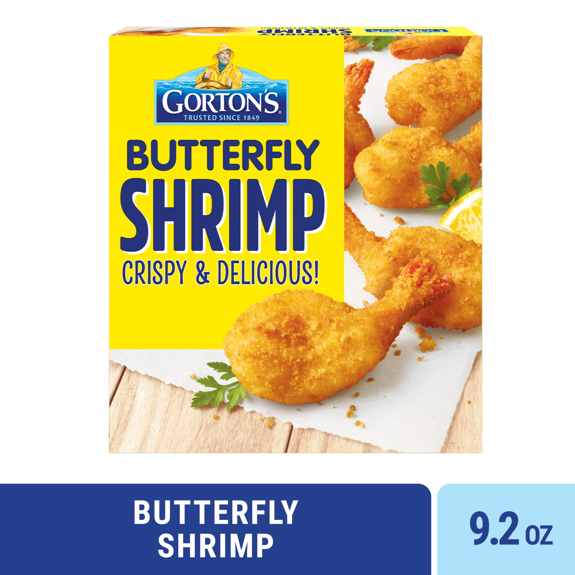 Gortons Breaded Butterfly Tail-On Shrimp, Frozen Seafood, 9.2 oz