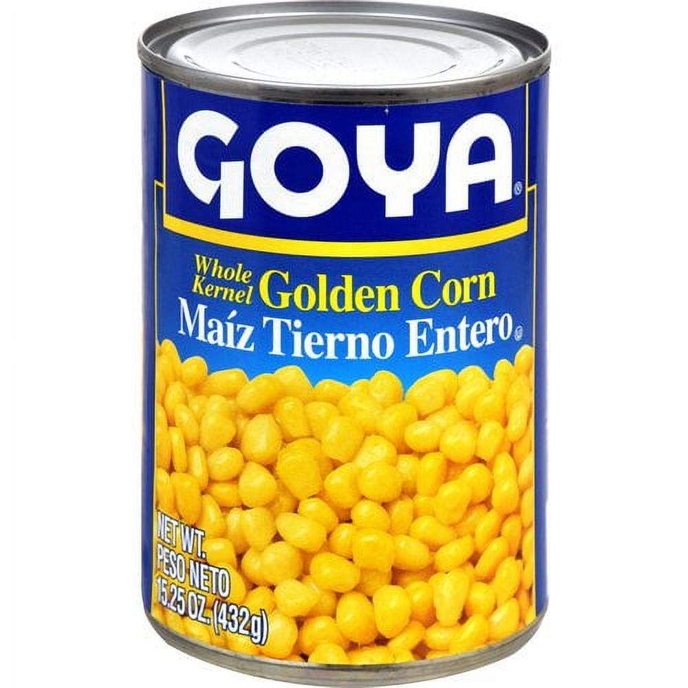 Goya Whole Kernel Golden Corn 15.25 oz, Allergen-Free, Canned Sweet Corn