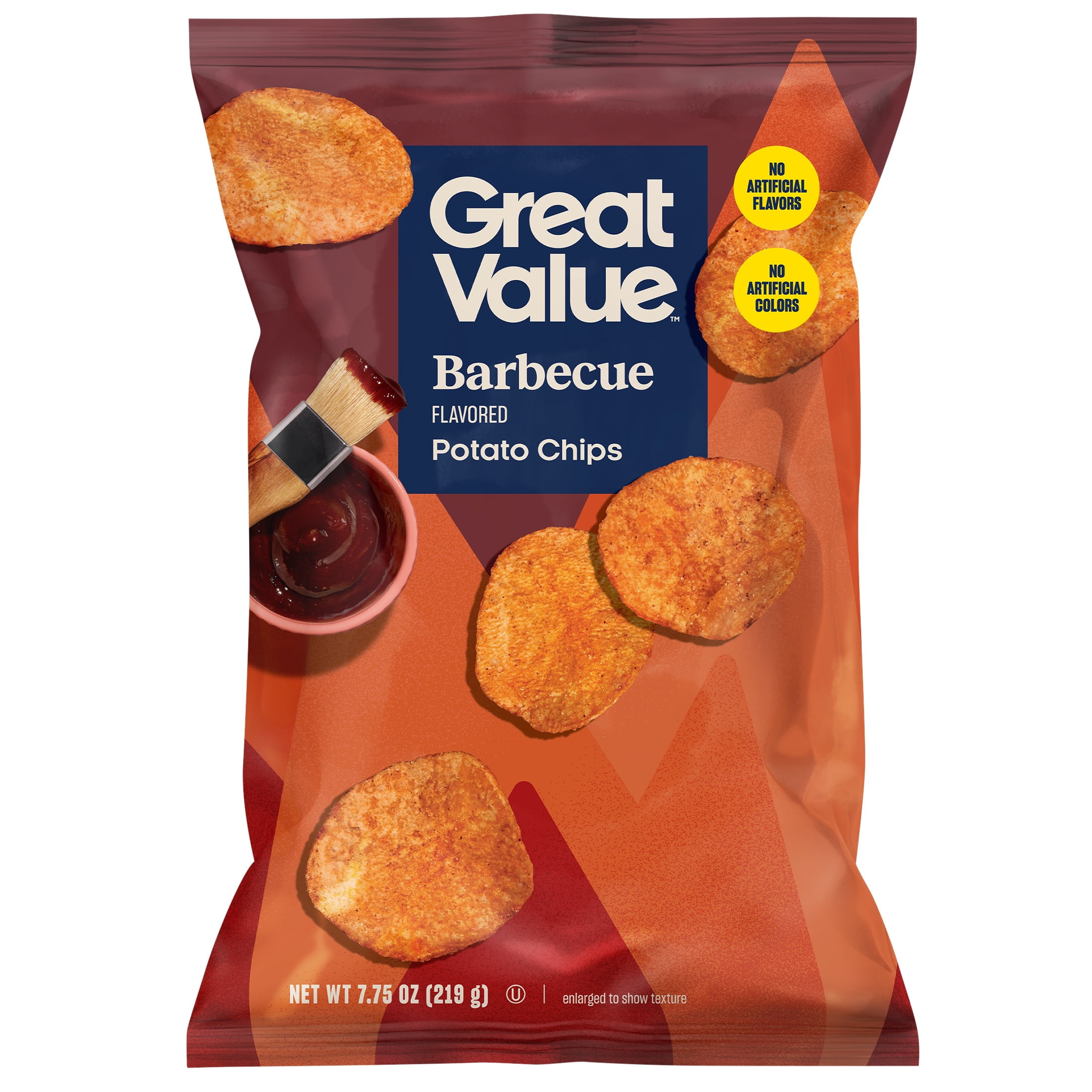 Great Value Barbecue Potato Chips, 7.75 oz Bag