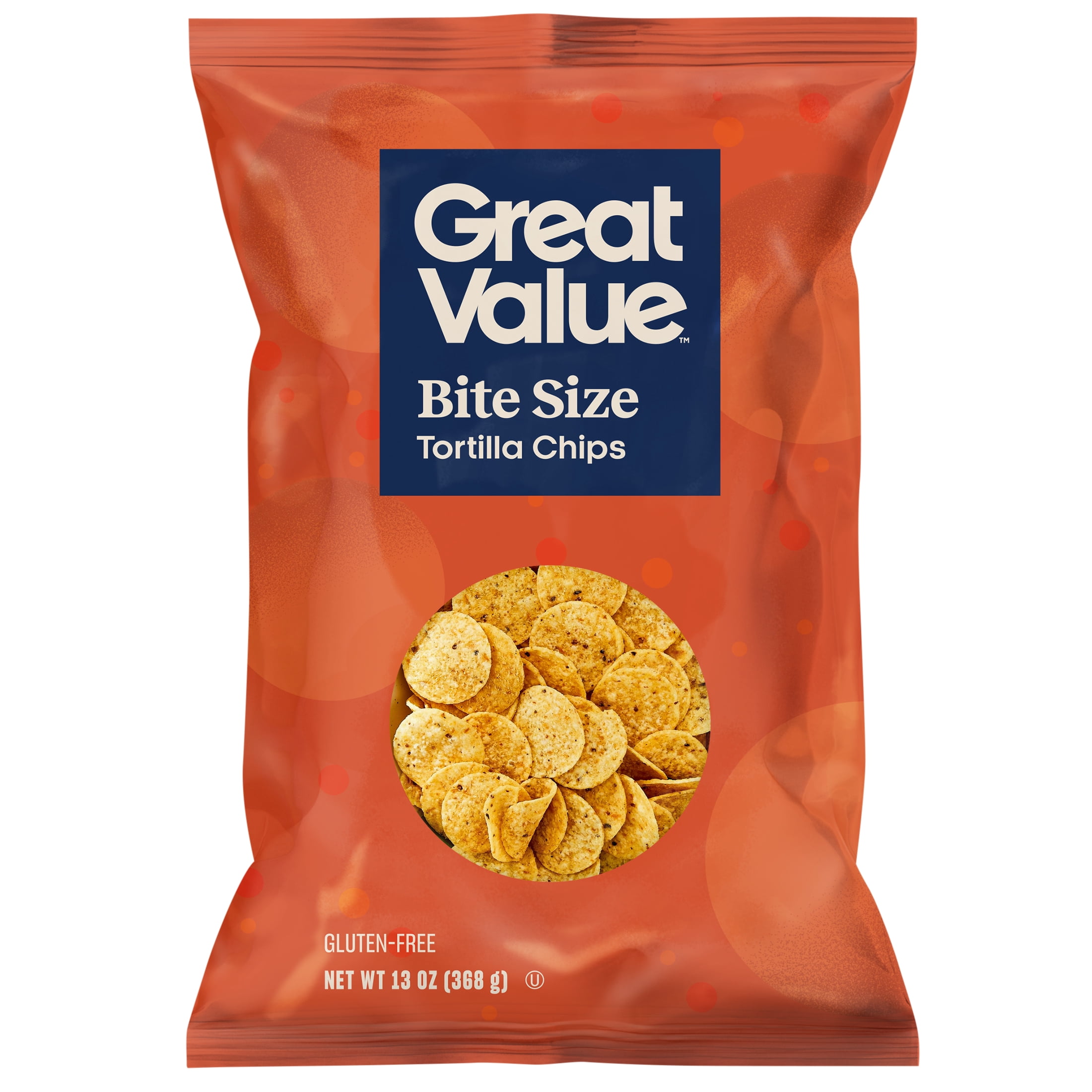 Great Value Bite Size Tortilla Chips, 13 oz Bag