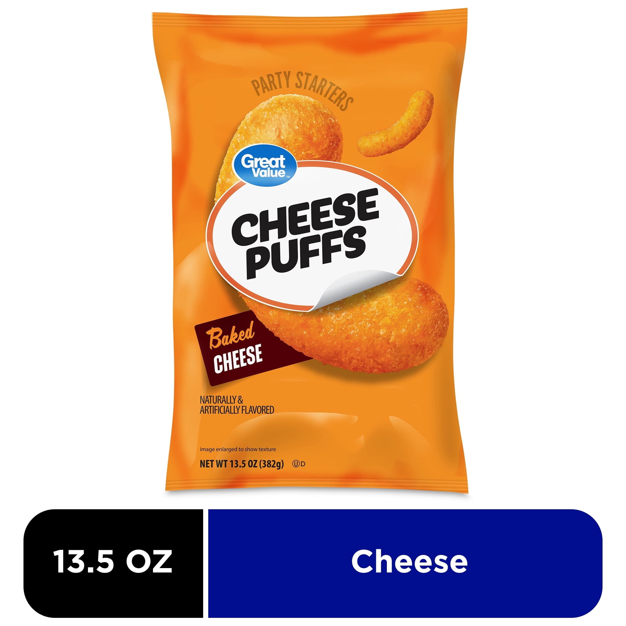 Great Value Cheese Puffs, 13.5 oz Bag