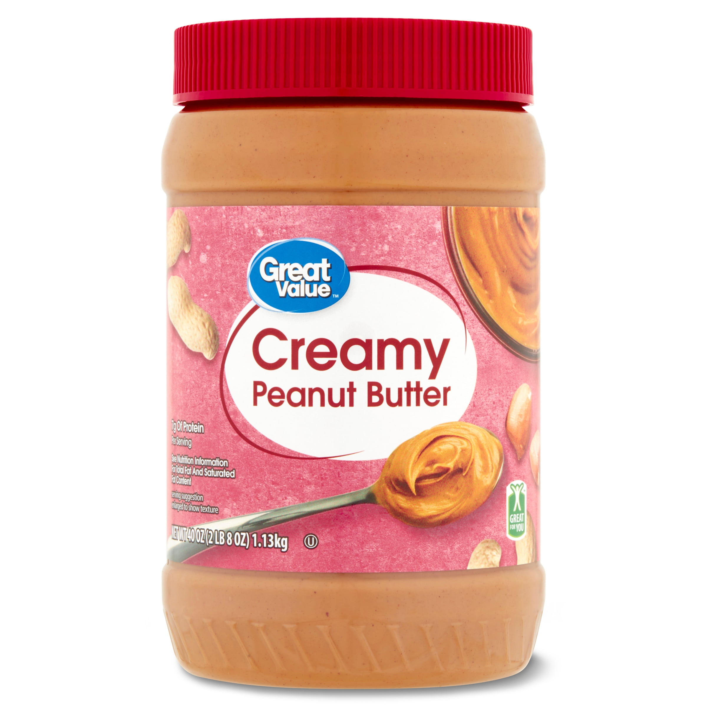 Great Value Creamy Peanut Butter, 40 oz