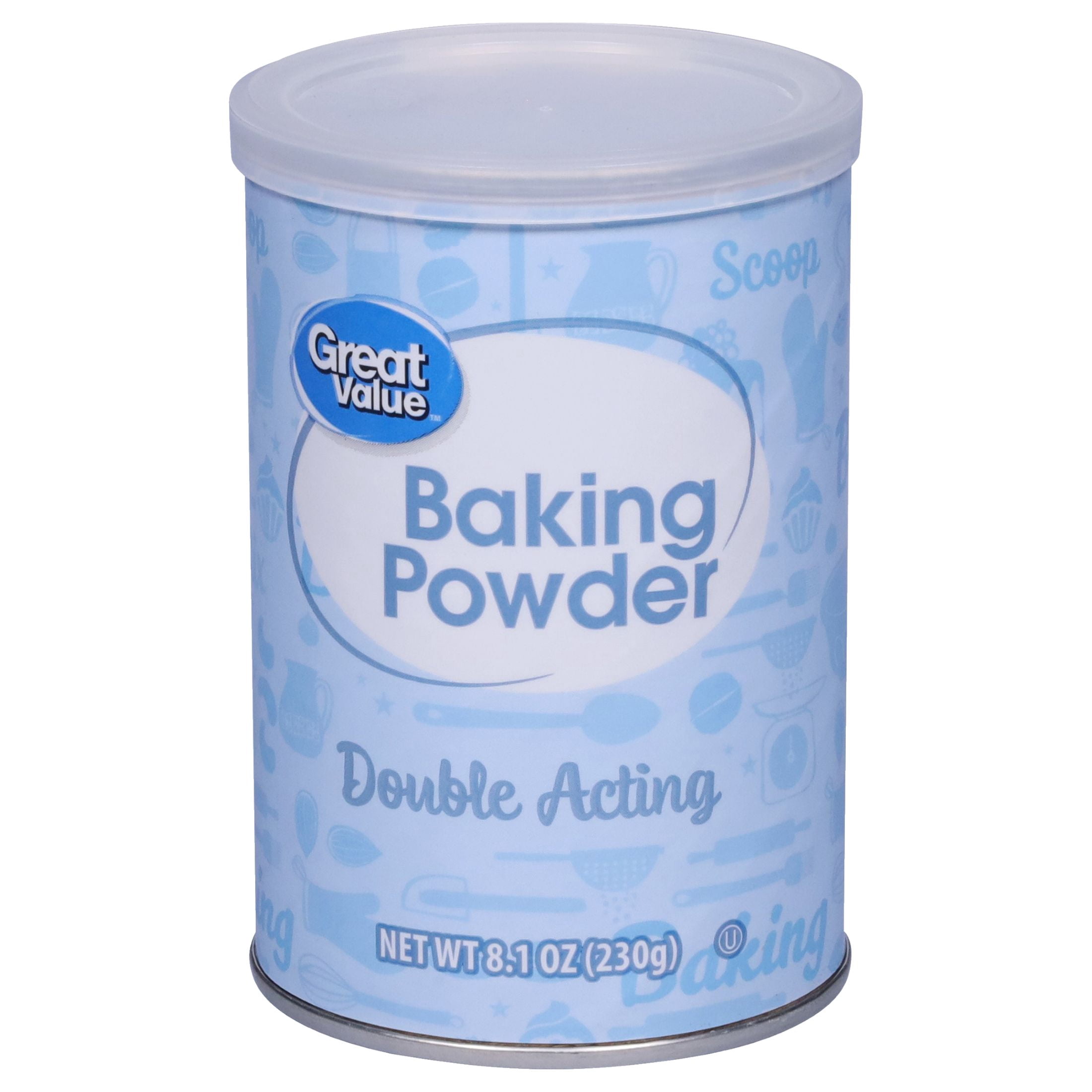 Great Value Double Acting Baking Powder, 8.1 oz