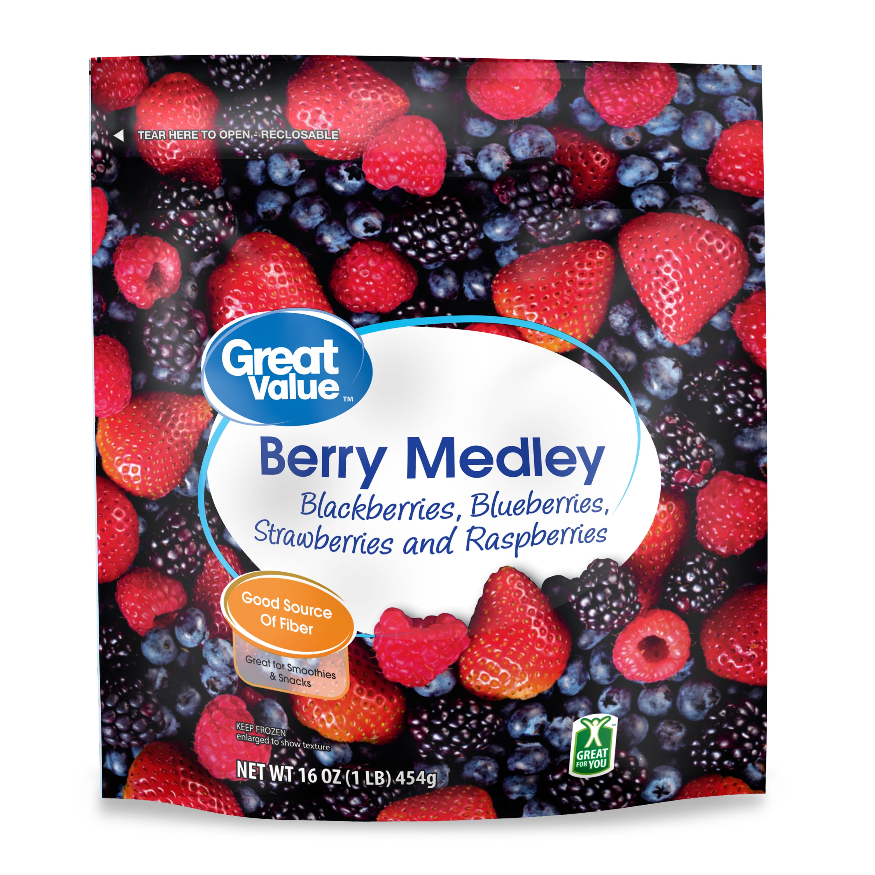 Great Value Frozen Whole Berry Medley, 16 oz