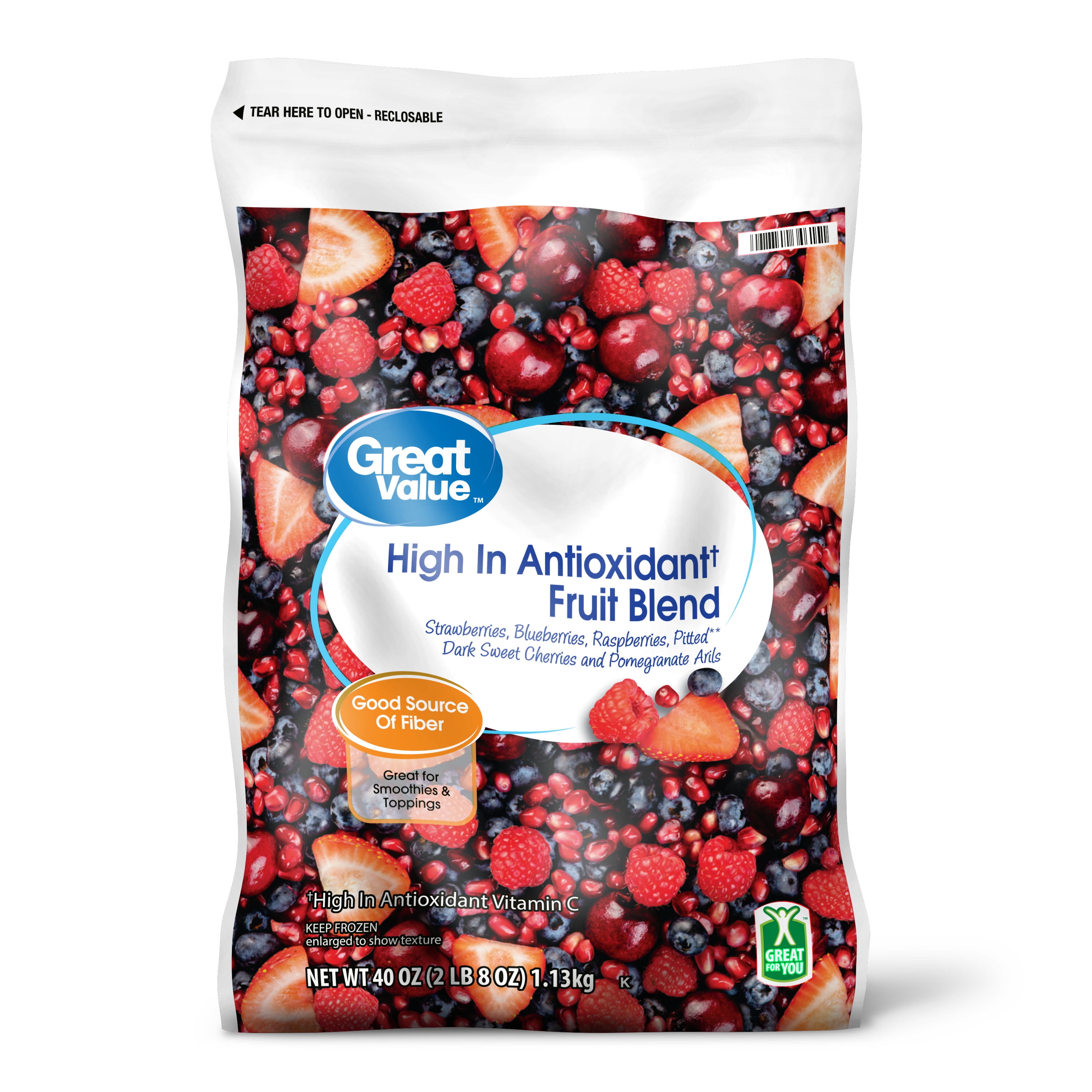 Great Value High in Antioxidant Fruit Blend, 40 oz (Frozen)
