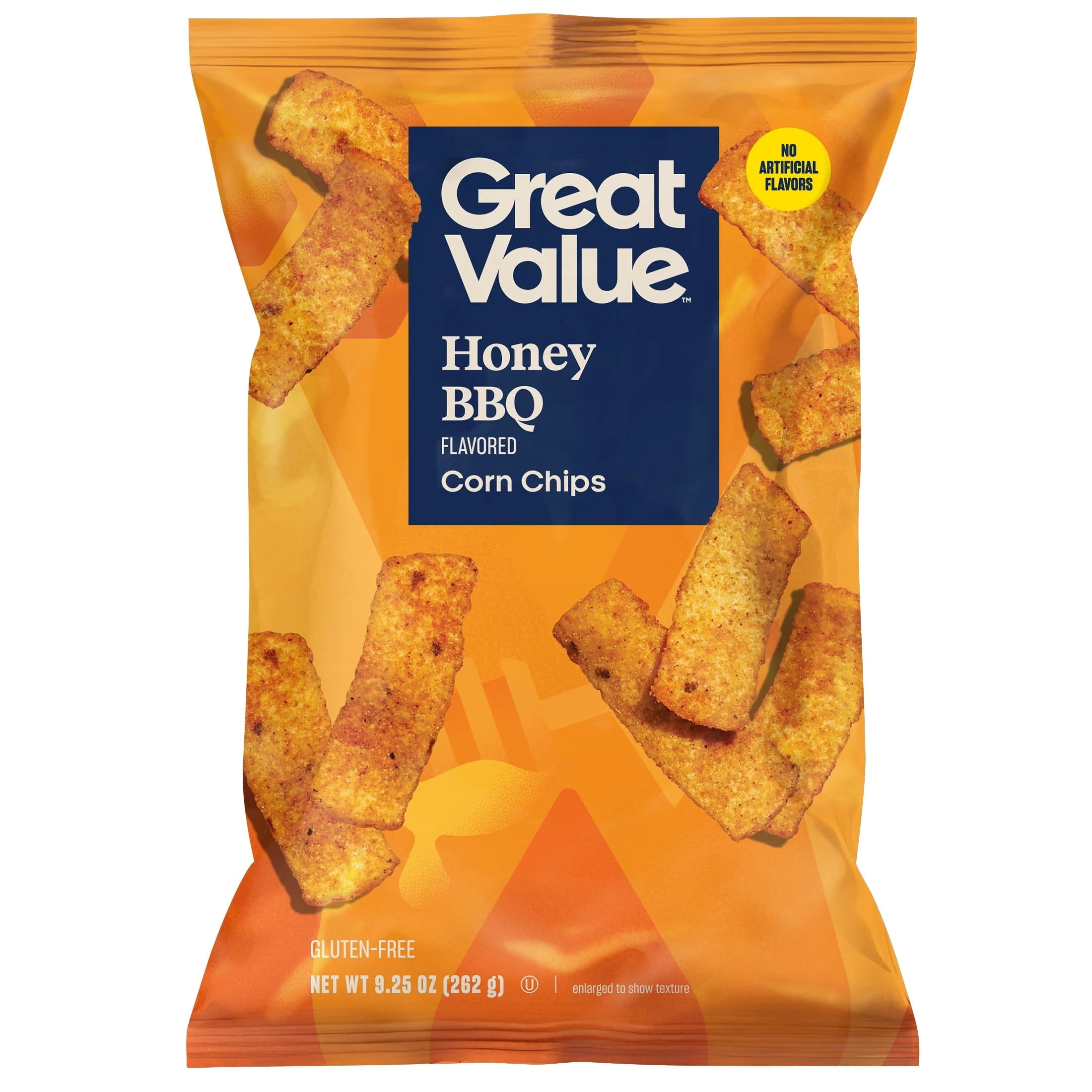 Great Value Honey BBQ Corn Chips, 9.25 oz Bag