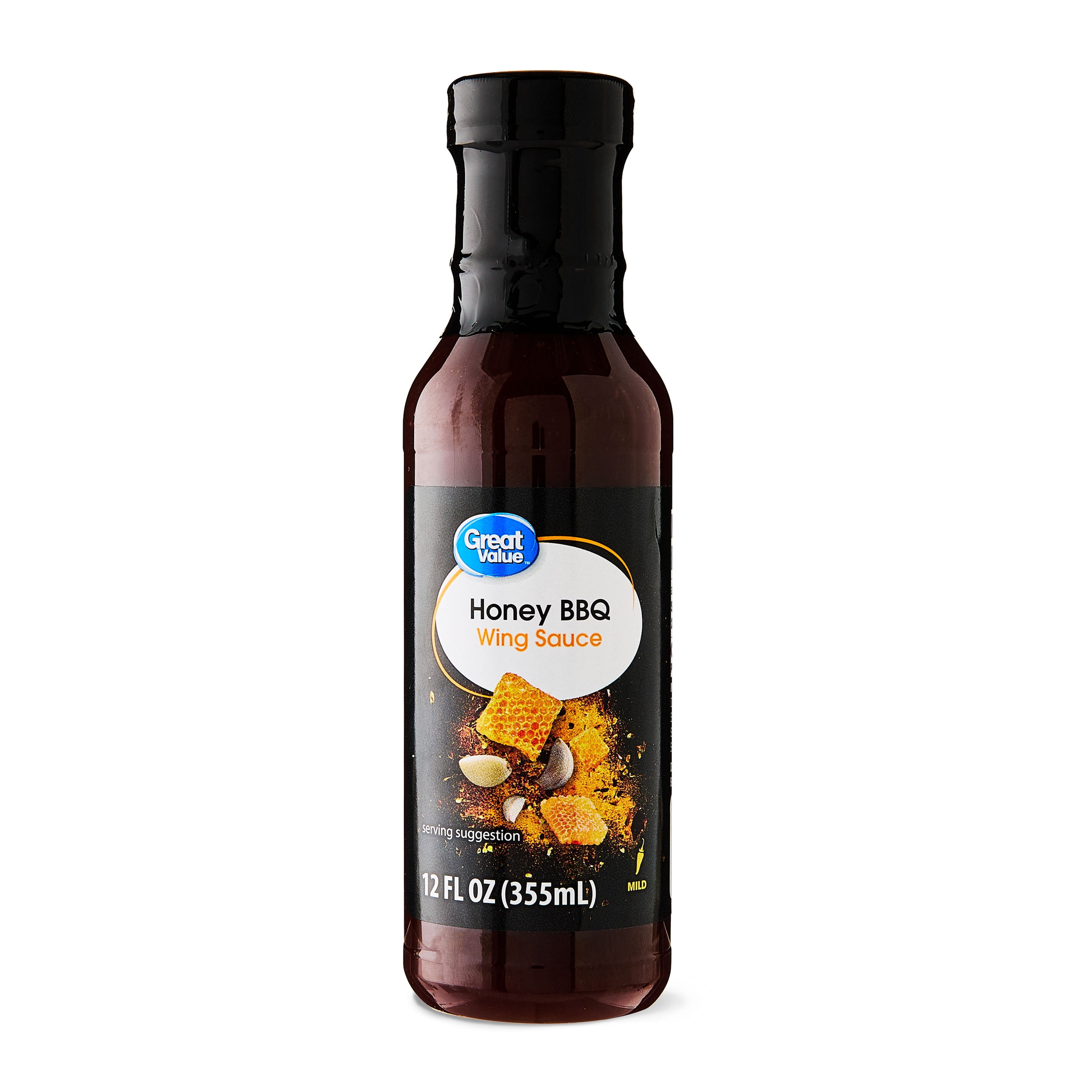 Great Value Honey BBQ Wing Sauce, 12 fl oz
