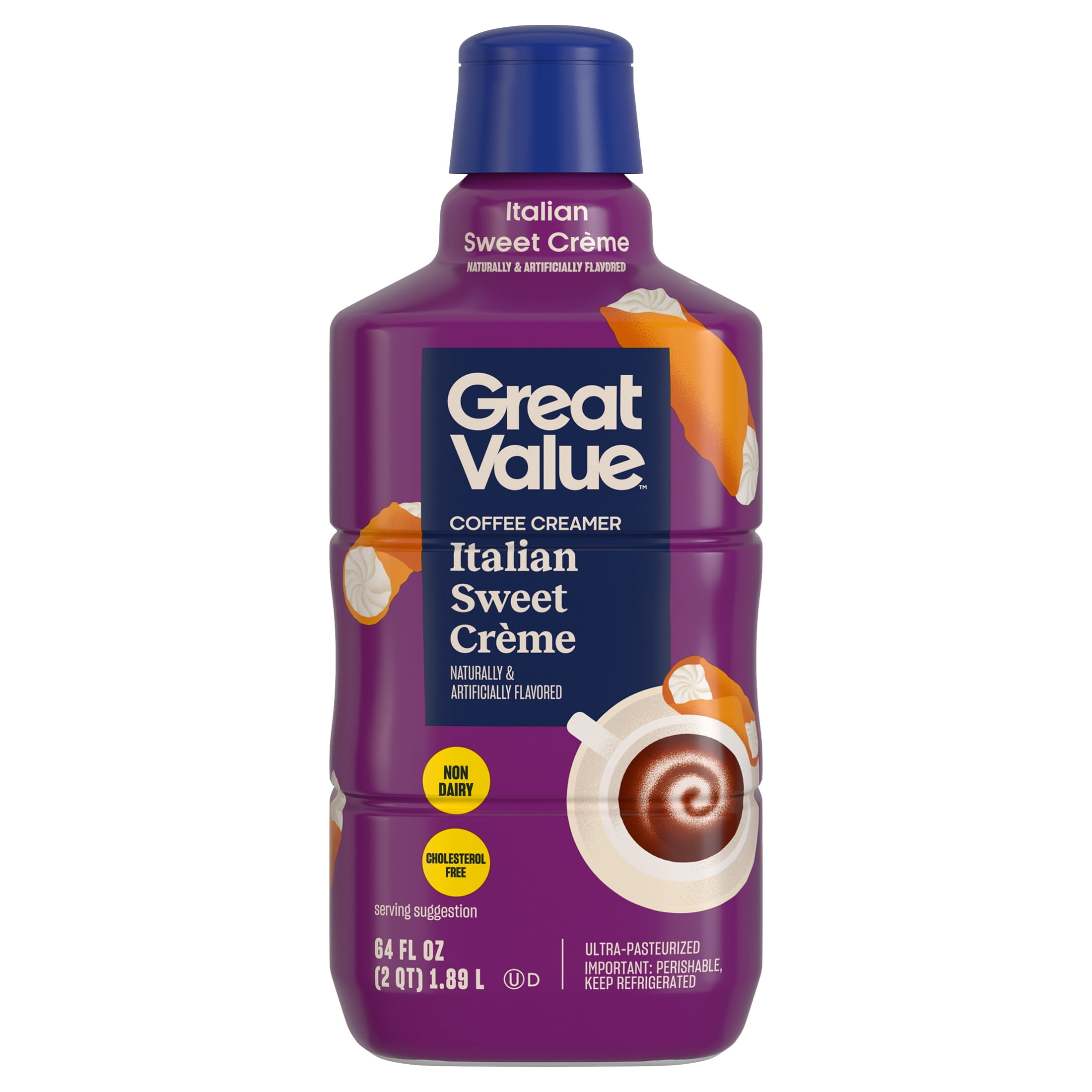 Great Value Italian Sweet Creme Coffee Creamer, 64 fl oz