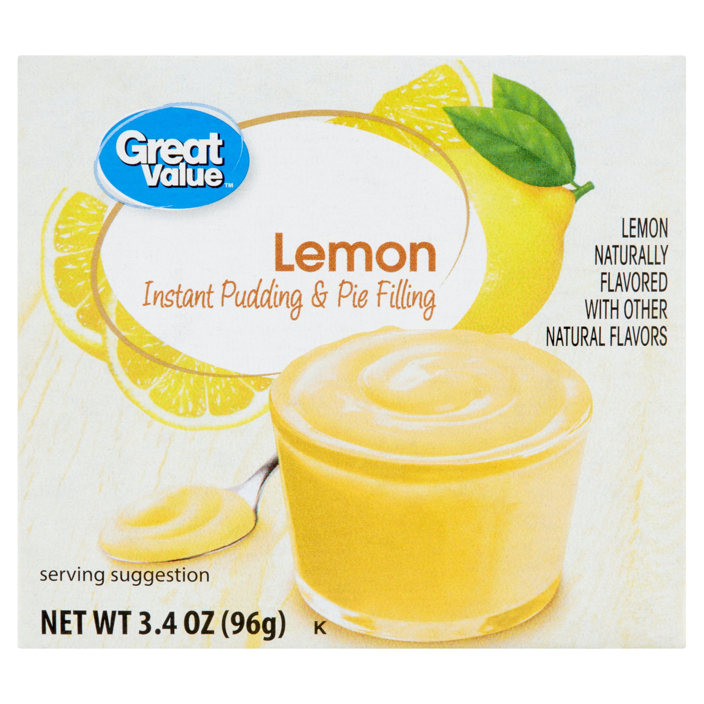 Great Value Instant Pudding and Pie Filling, Lemon, 3.4 oz