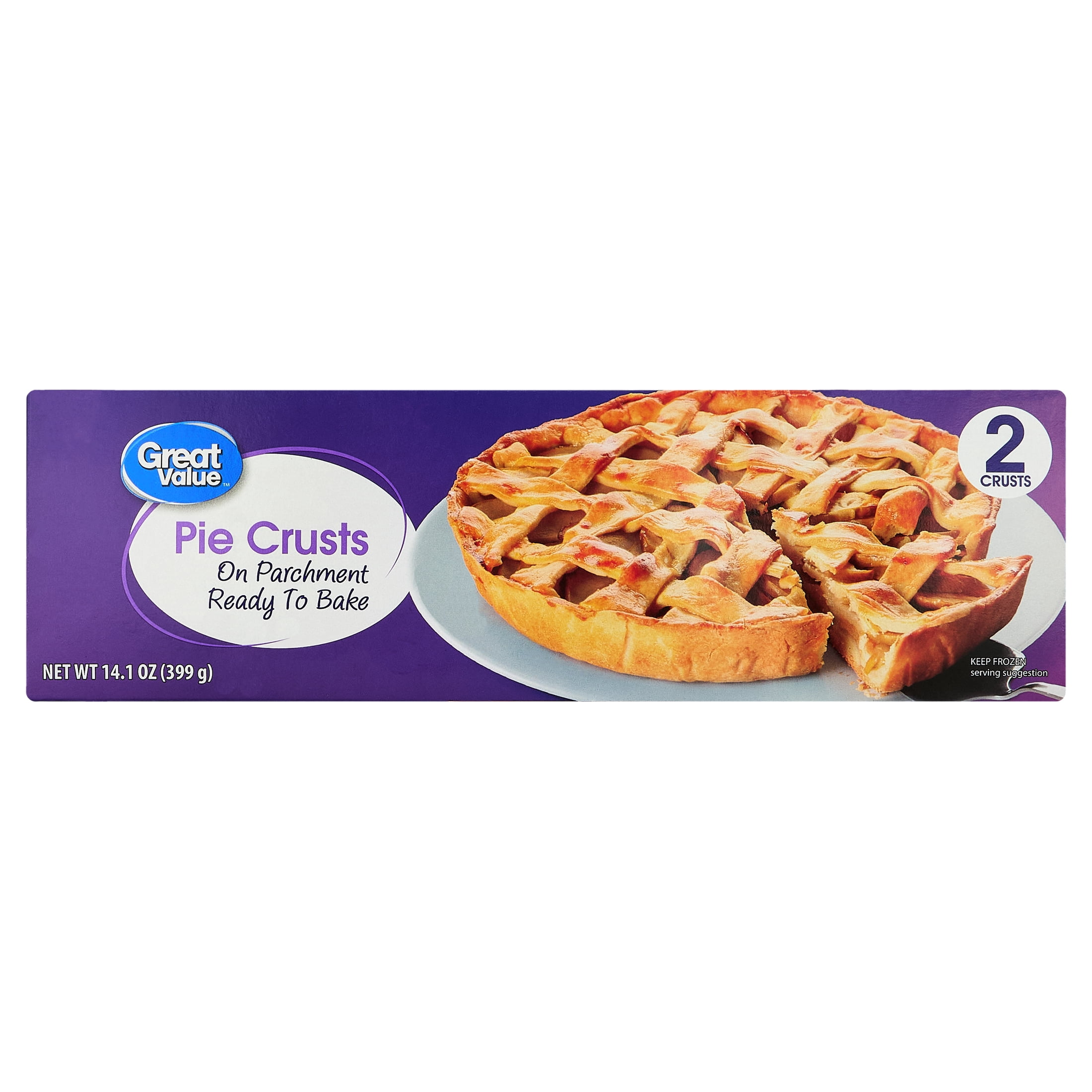 Great Value Pie Crust Dough, 14.1 oz, 2 Count