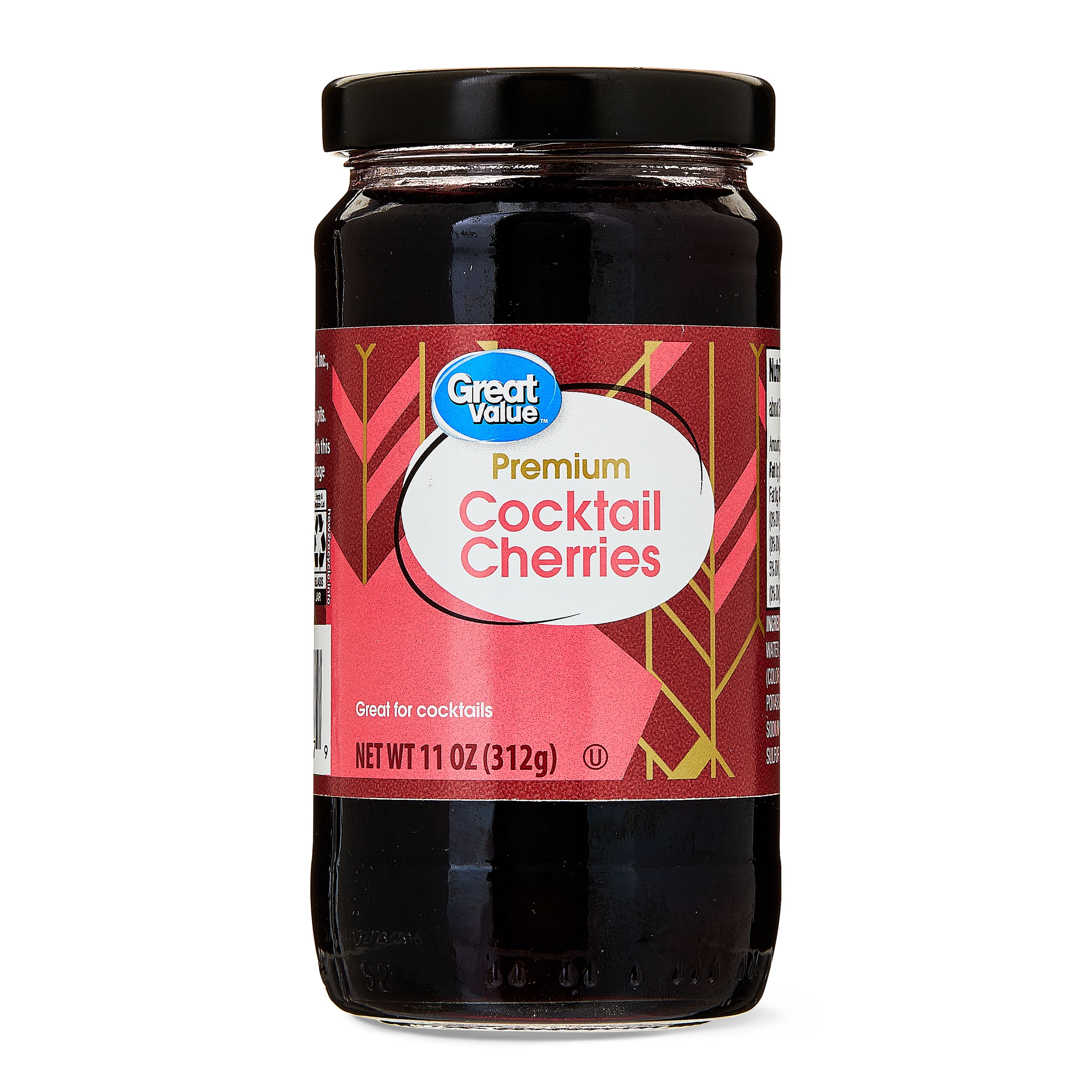 Great Value Premium Cocktail Cherries, 11 oz