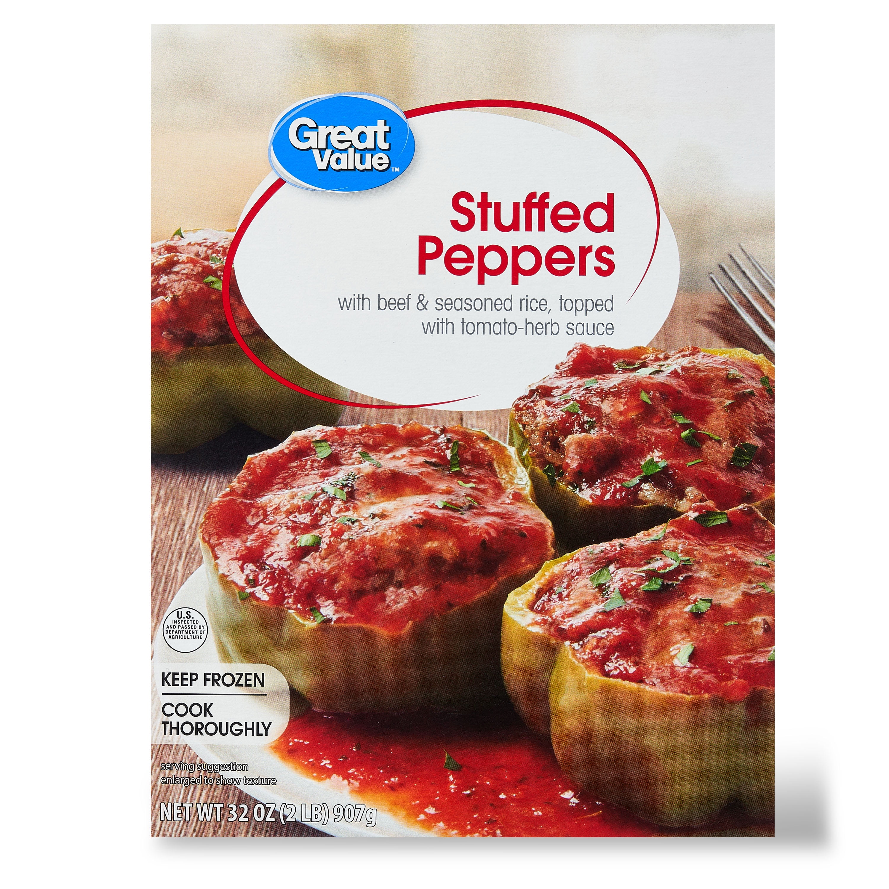 Great Value Stuffed Peppers Dinner, 32 oz (Frozen)