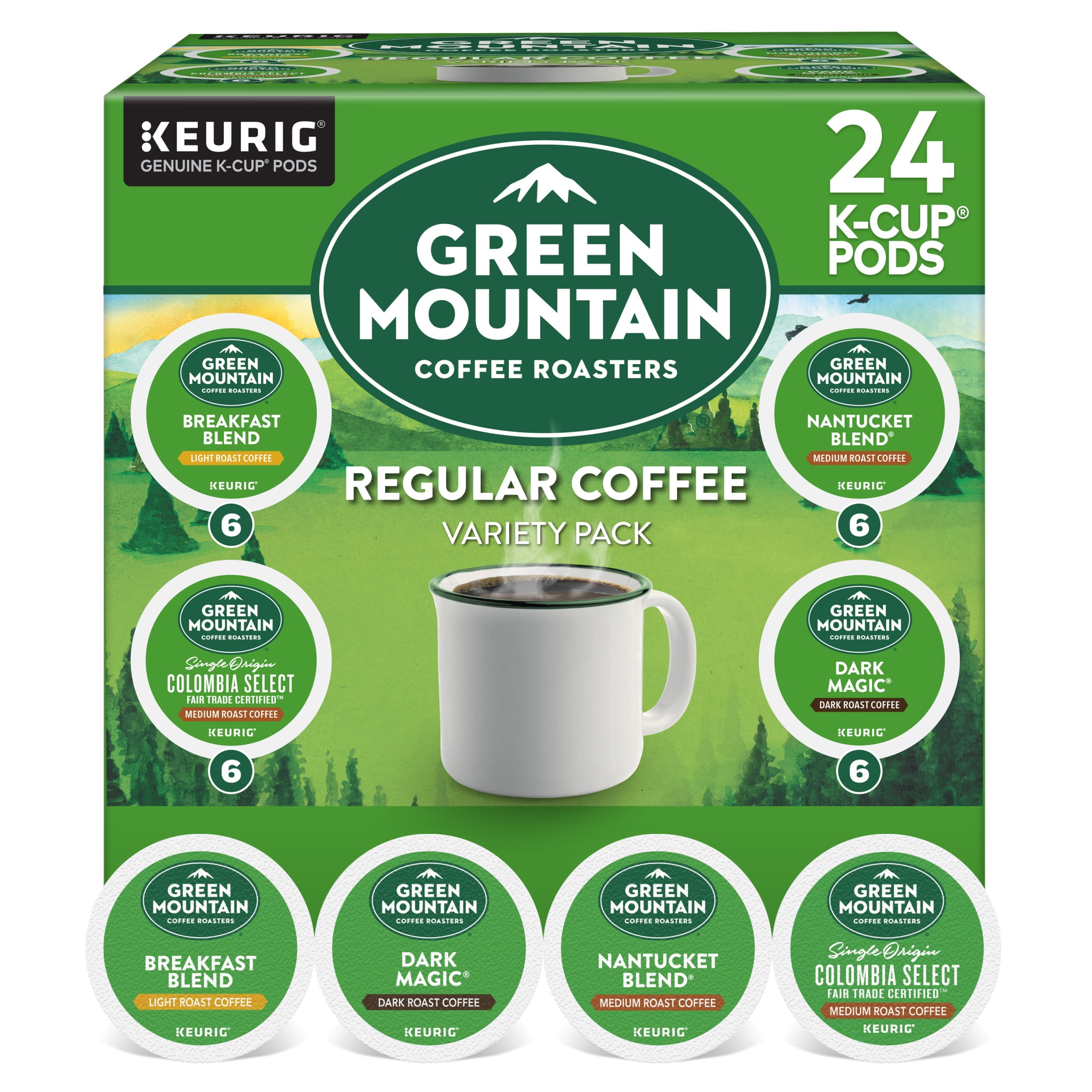 Green Mountain Coffee Roasters, Variety Pack K-Cup Coffee Pods, 24 Count