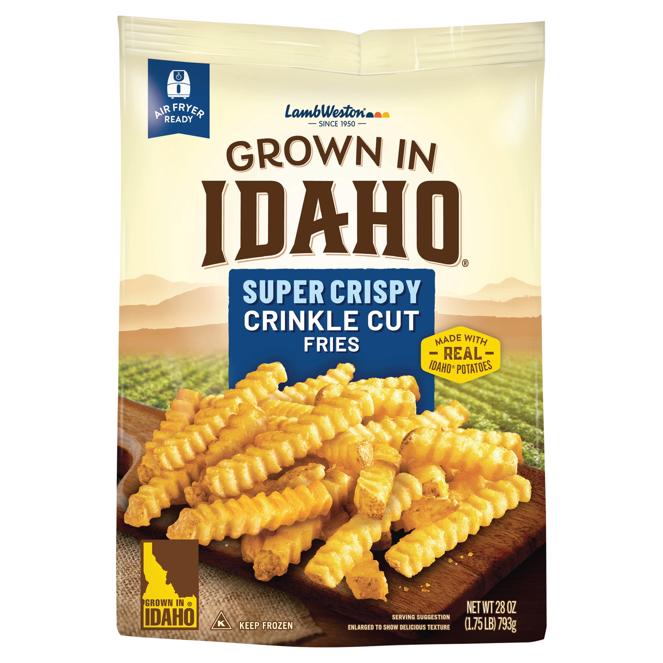 Grown in Idaho Super Crispy Crinkle Cut Fries, Frozen 28 oz Bag
