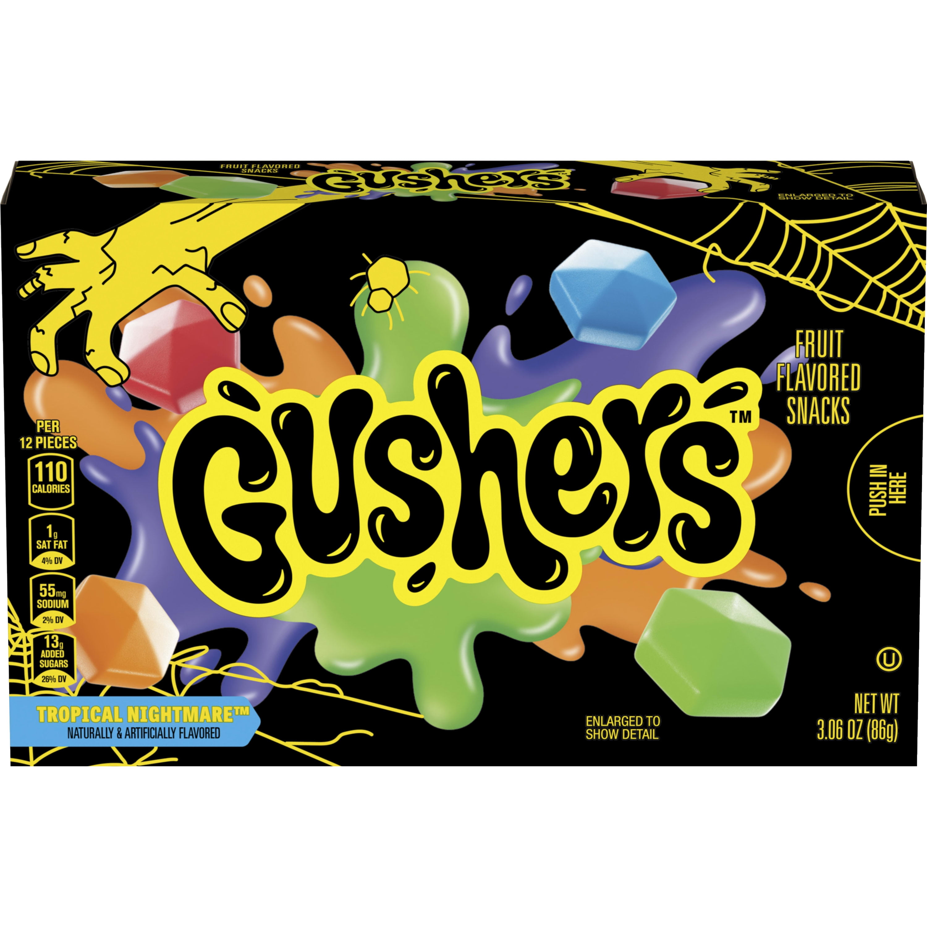 Gushers Halloween Movie Theater Box Fruit Flavored Snacks, 3.06 oz