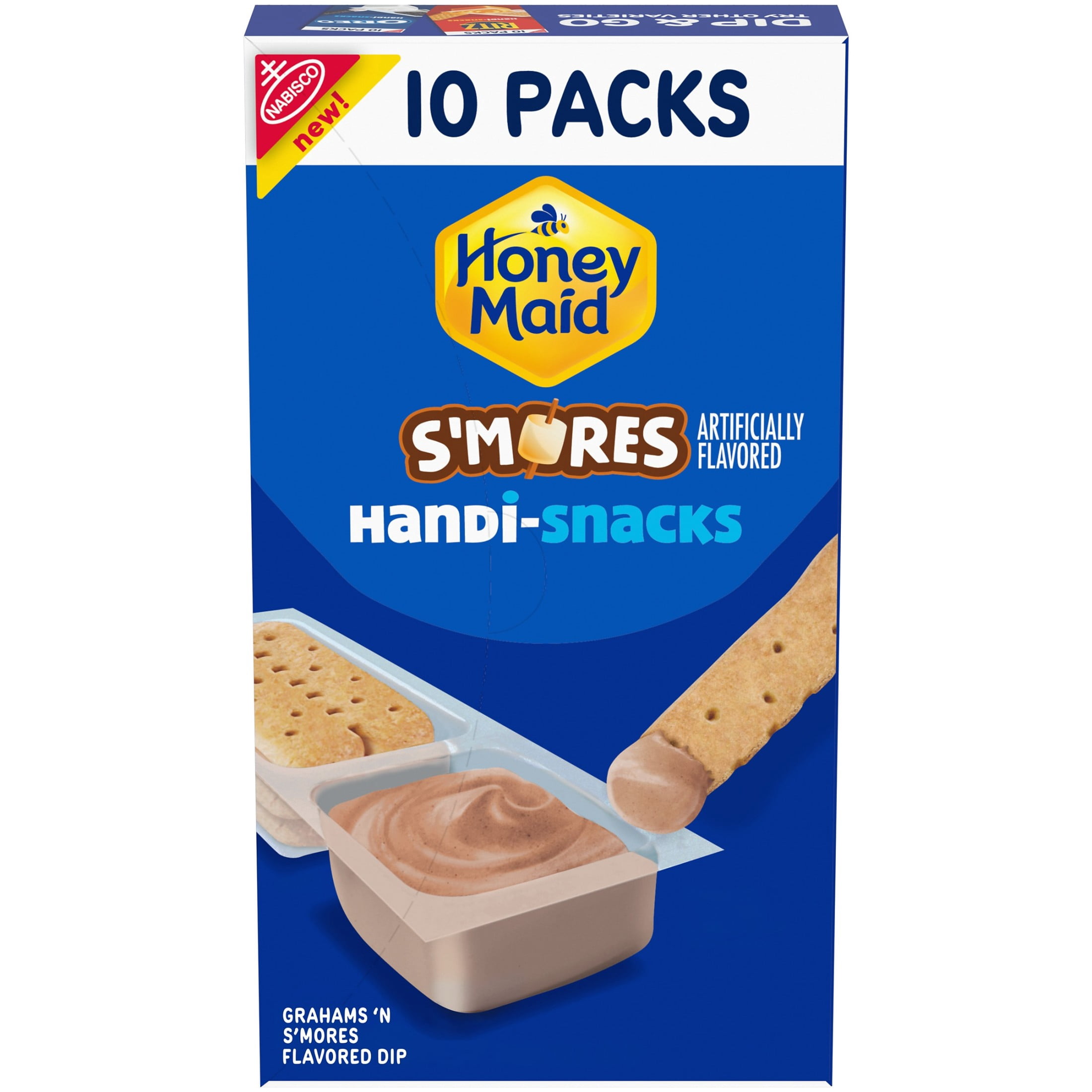 Handi-Snacks Honey Maid Graham Cracker Sticks 'N S'mores-Flavored Dip Snack Packs, 10 Snack Packs