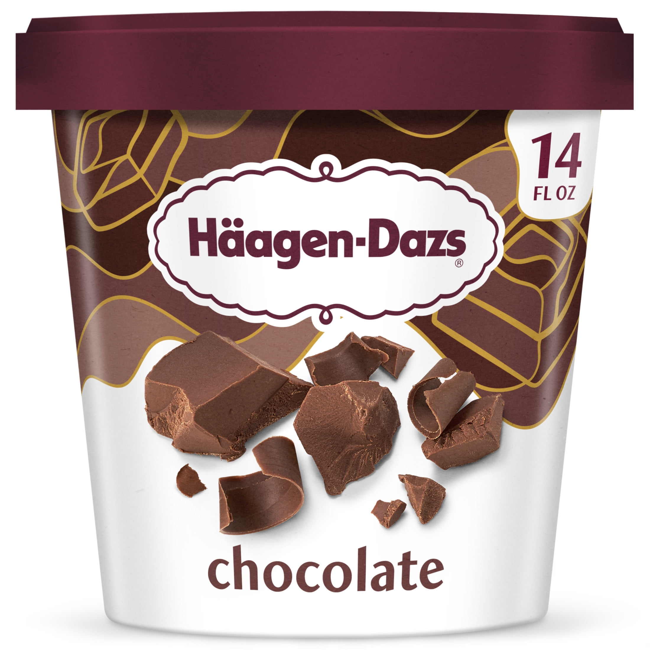 Haagen Dazs Chocolate Ice Cream, Gluten Free, Kosher, 14 oz