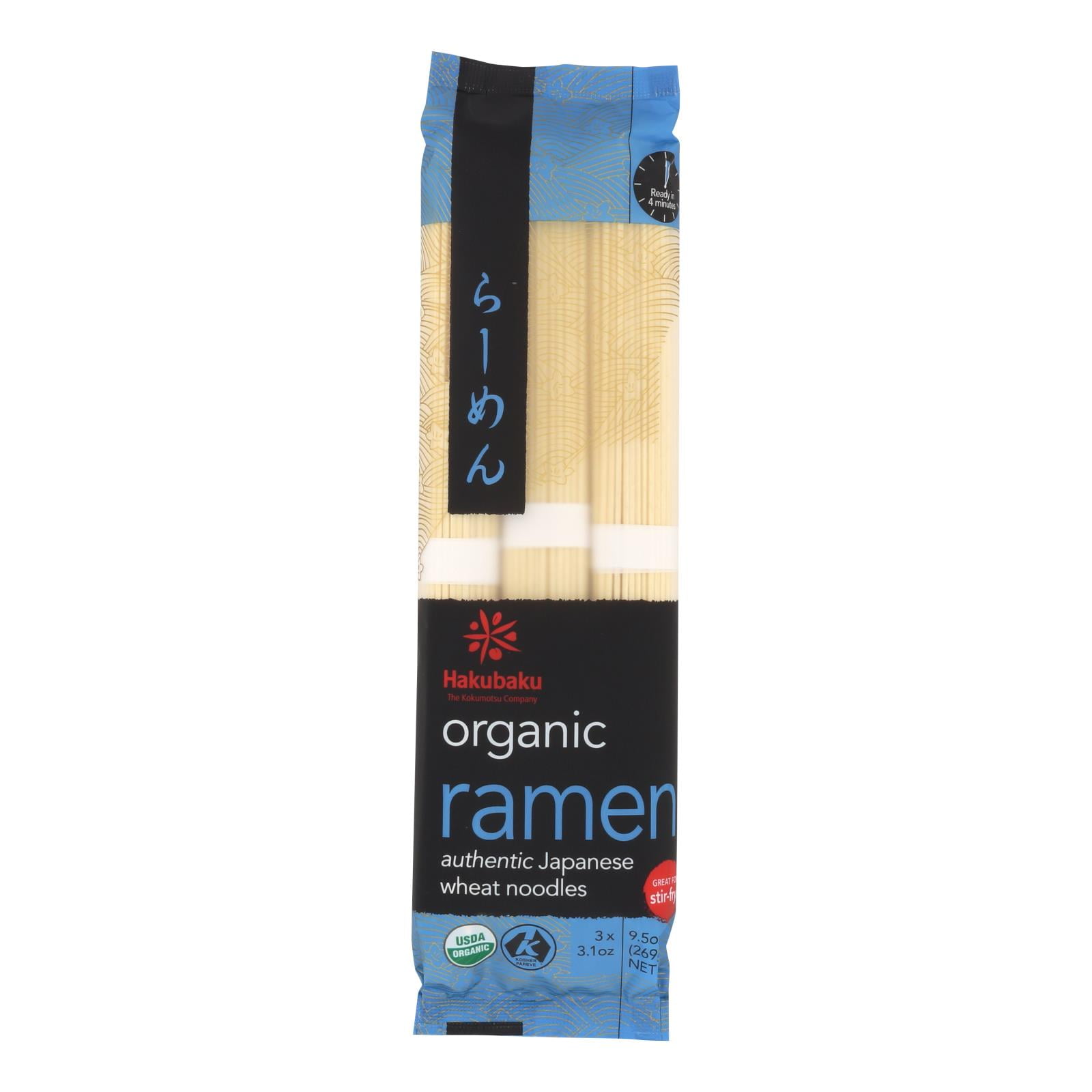 Hakubaku Organic Noodles Ramen, 9.52 Oz