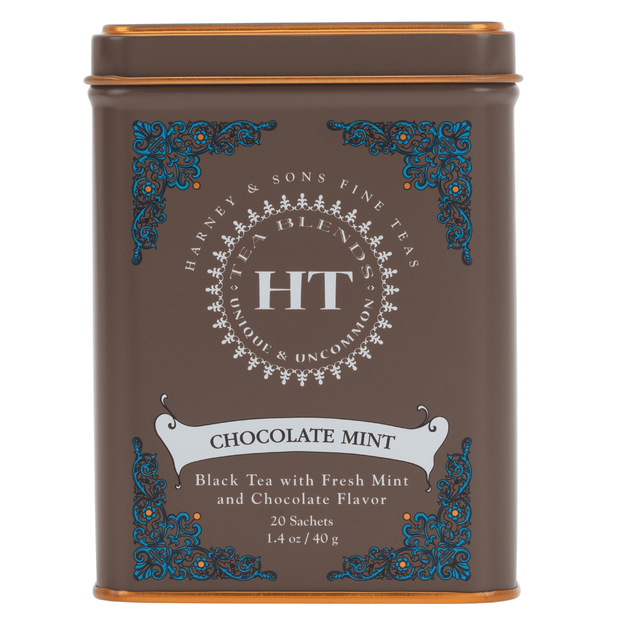 Harney & Sons Chocolate Mint Black Tea with Chocolate and Peppermint, 1.4 oz, 20 Count