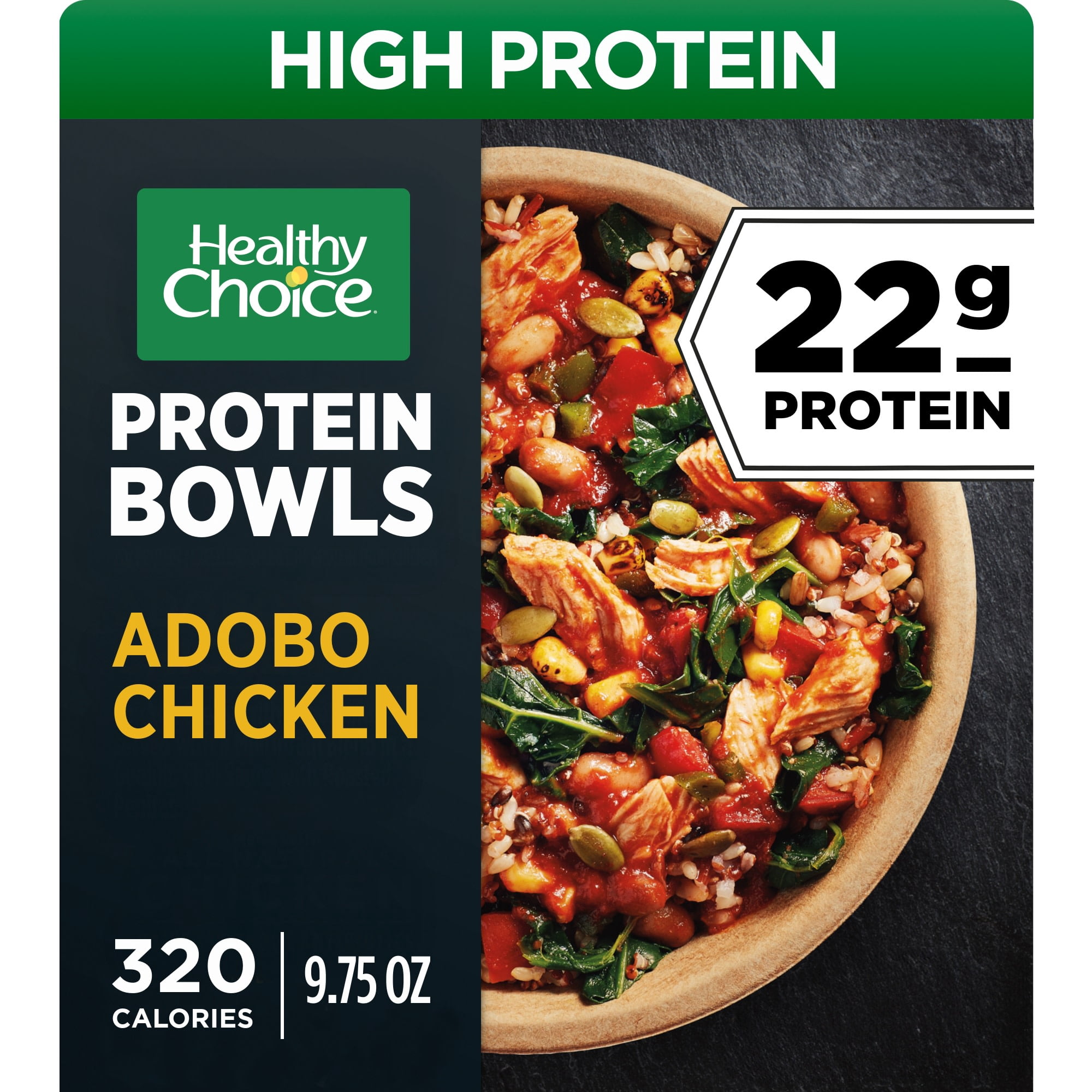 Healthy Choice Protein Bowls Adobo Chicken, 22g Protein, High Protein & Fiber Frozen Meal, 9.75 oz. Bowl