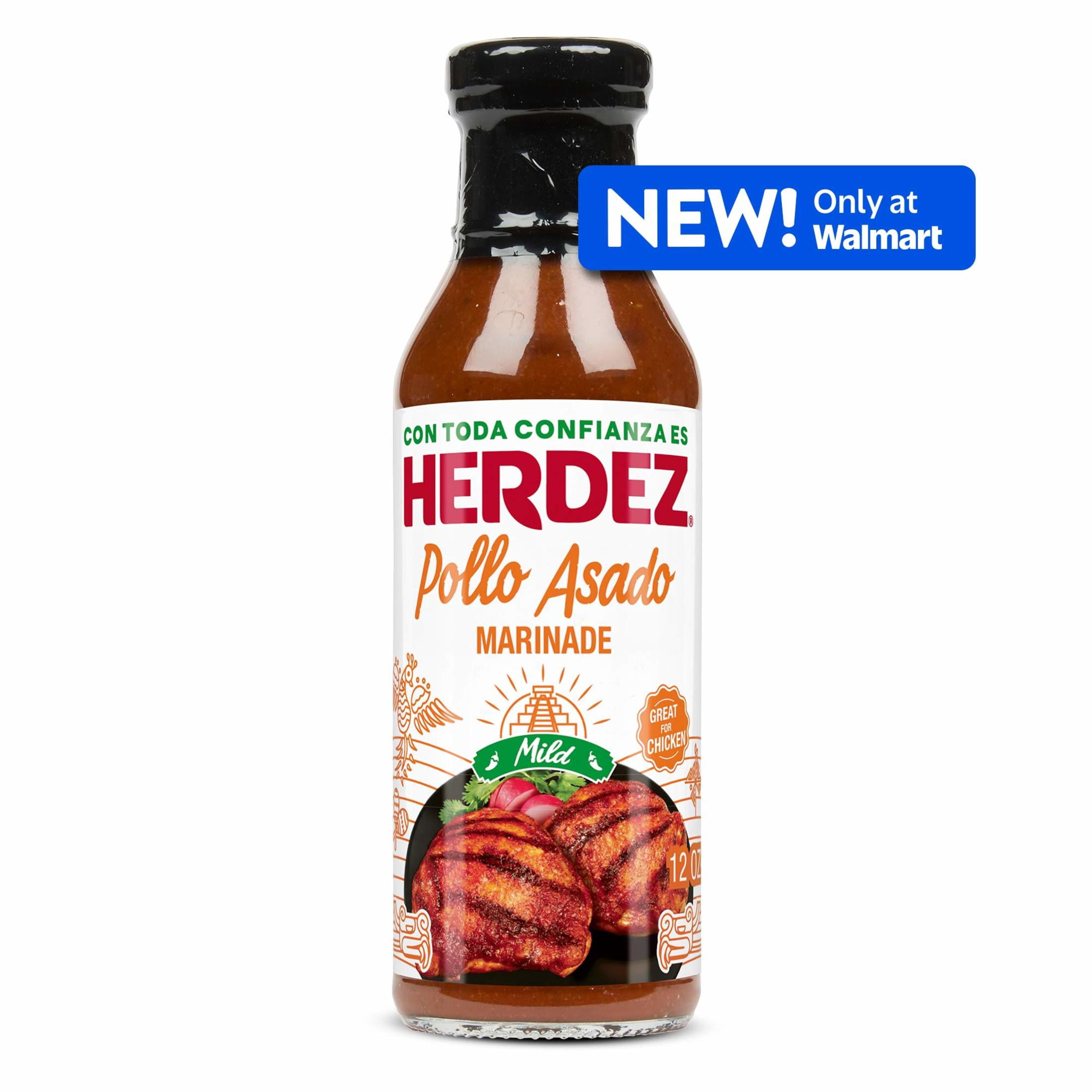 HERDEZ Pollo Asado Marinade Mild, Marinade, 12oz Glass Bottle