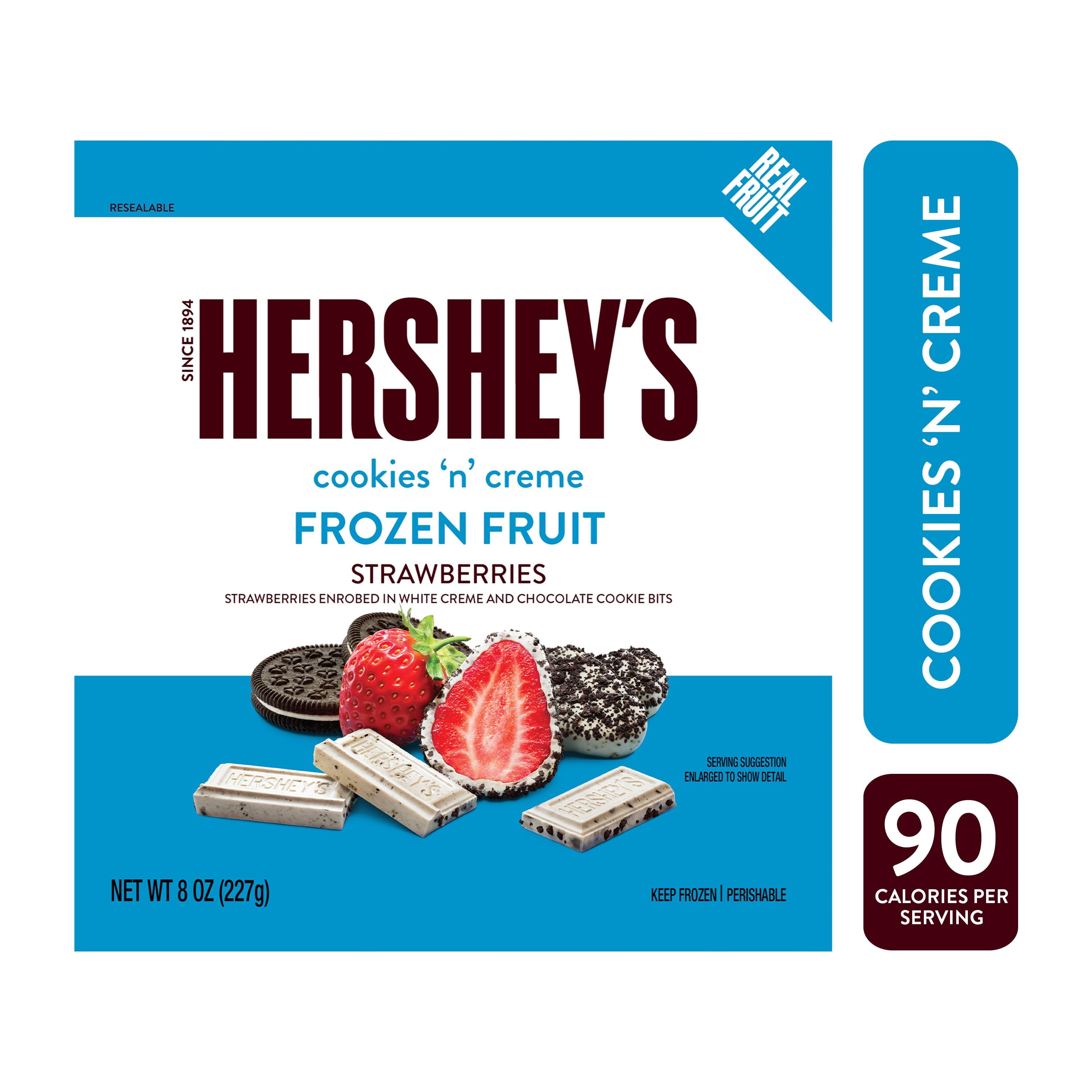 HERSHEY'S Strawberries in Cookies N Creme, 8 oz (Frozen)
