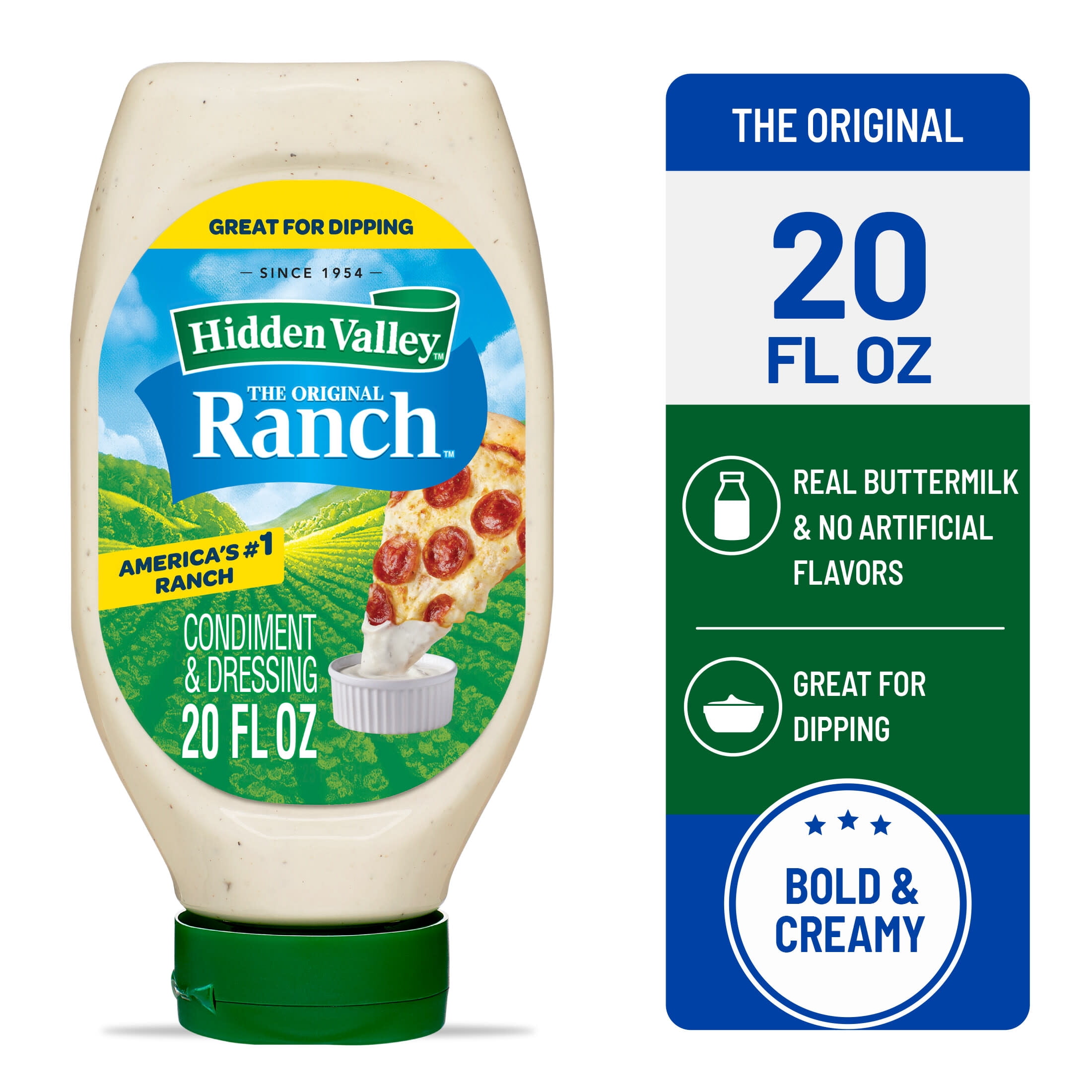 Hidden Valley Original Ranch Salad Dressing & Condiment, 20 fl oz Squeeze Bottle