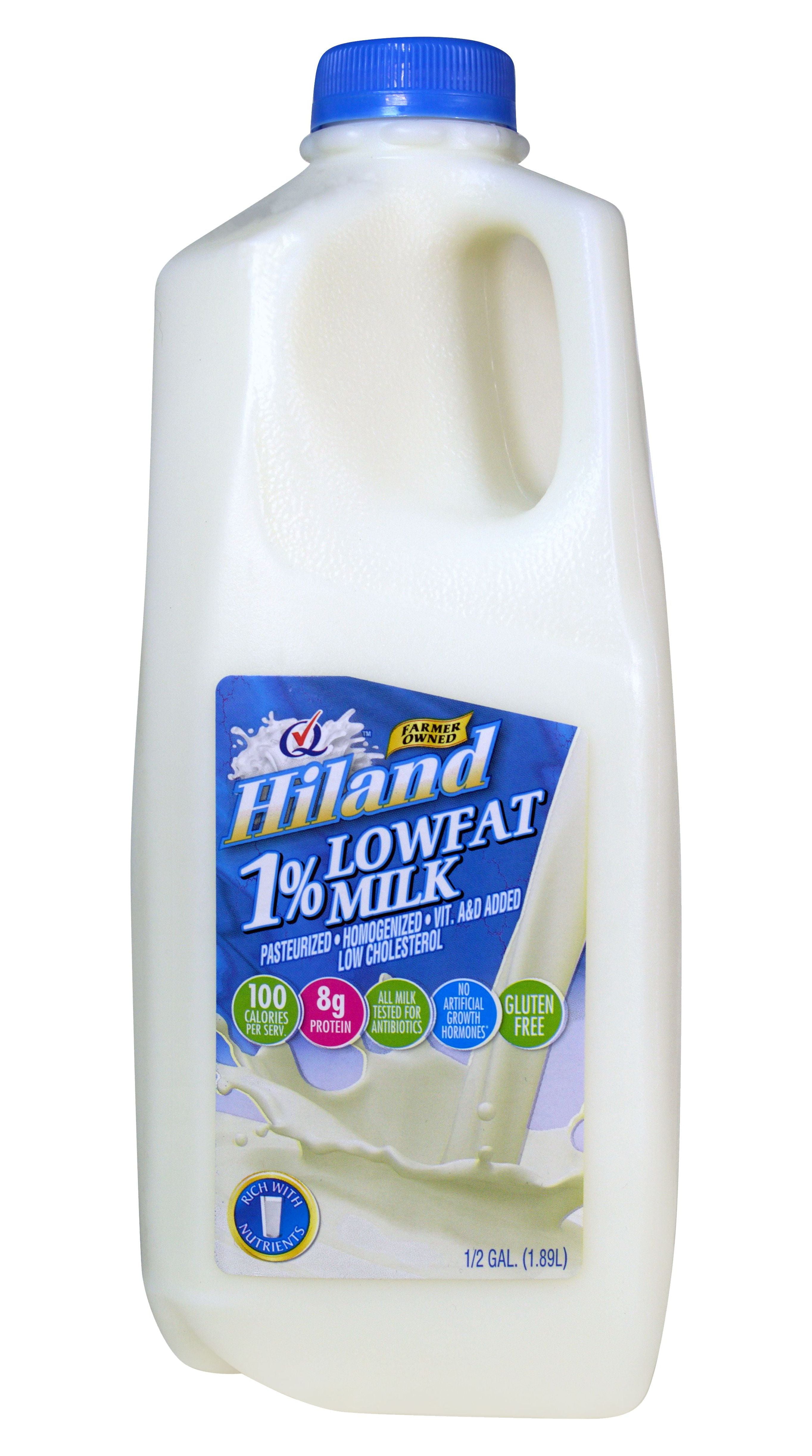 Hiland 1% Low Fat Milk, Half Gallon