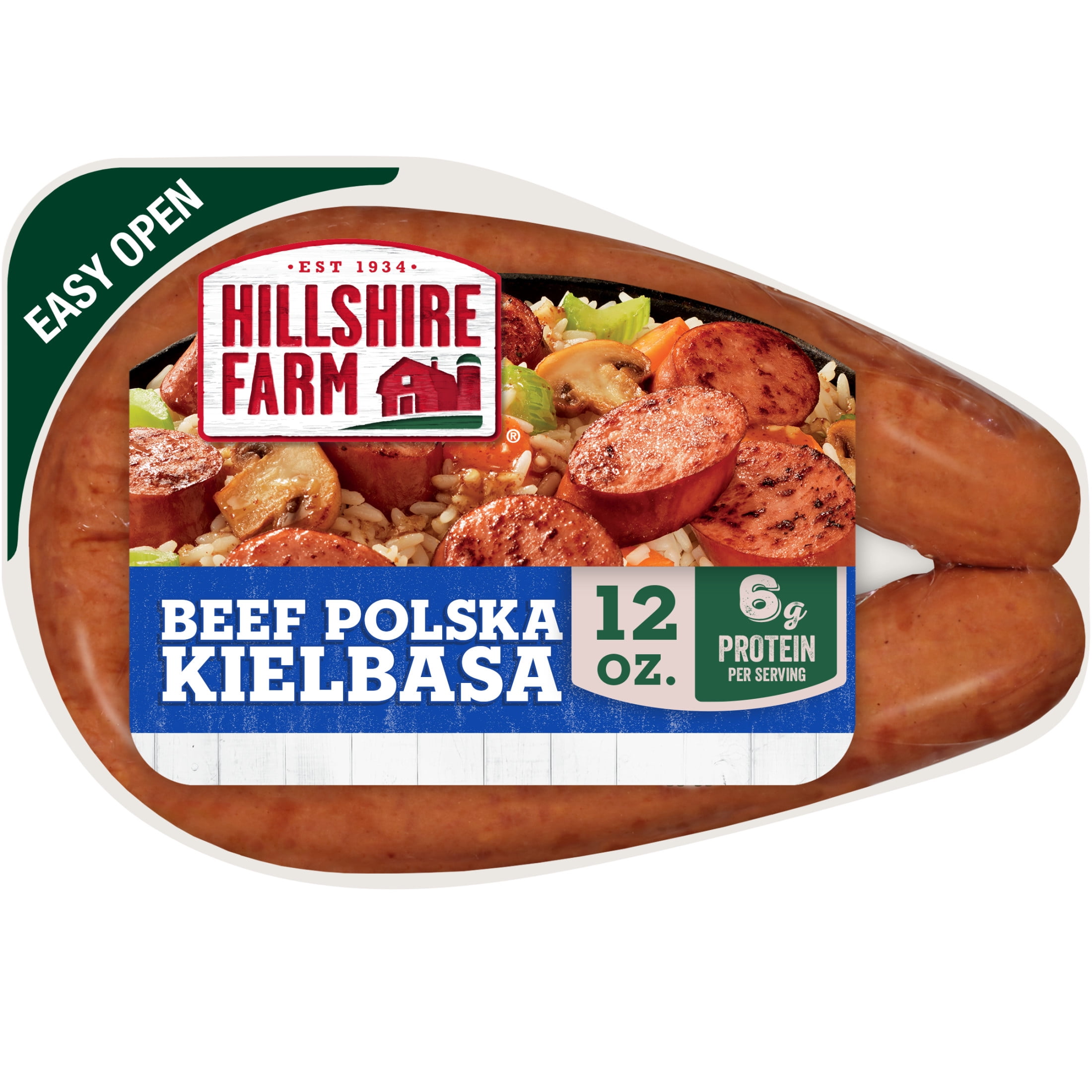 Hillshire Farm Beef Polska Kielbasa Smoked Sausage Rope, 12 oz (Refrigerated)