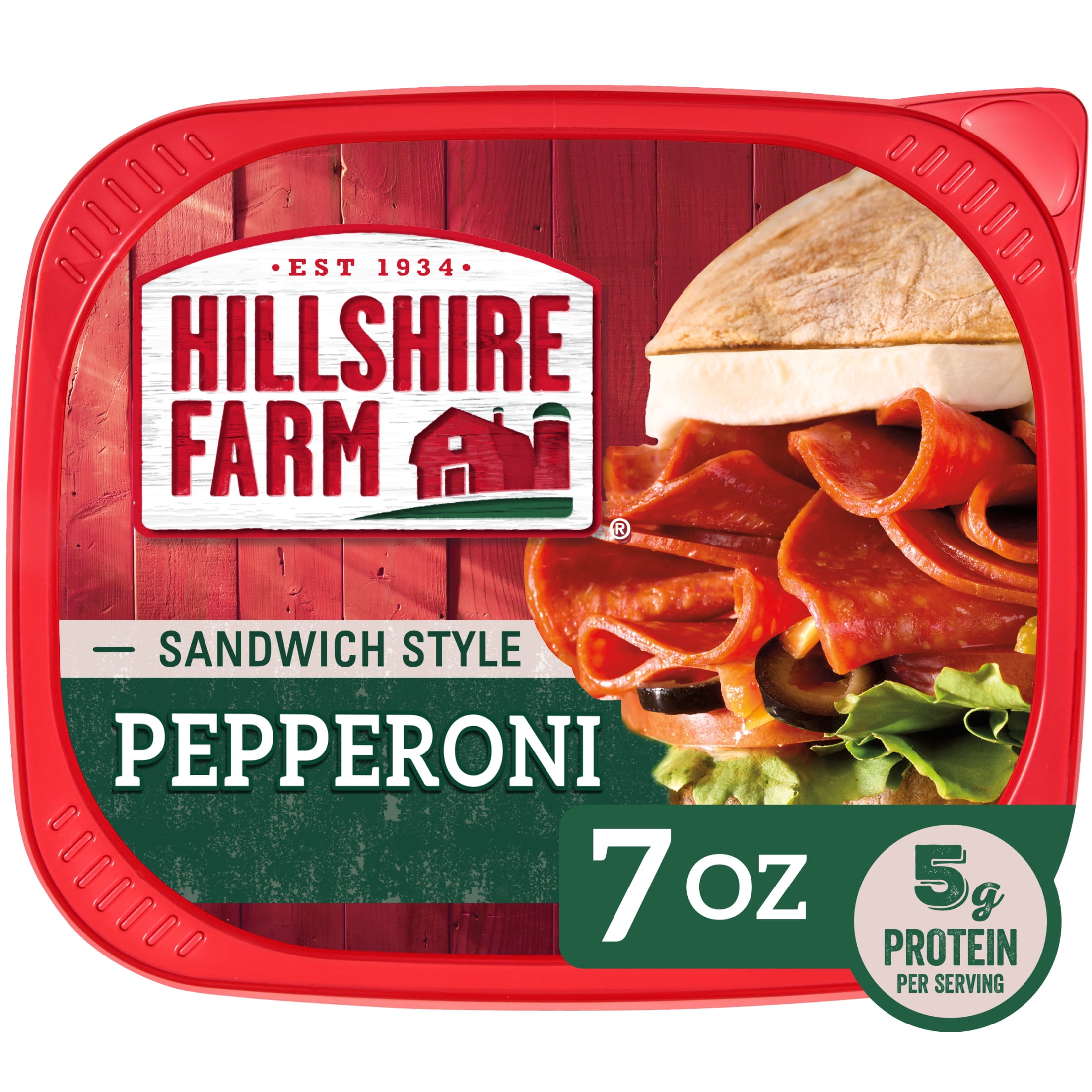 Hillshire Farm Sandwich Style Pepperoni Lunchmeat, 7 oz Plastic Tub