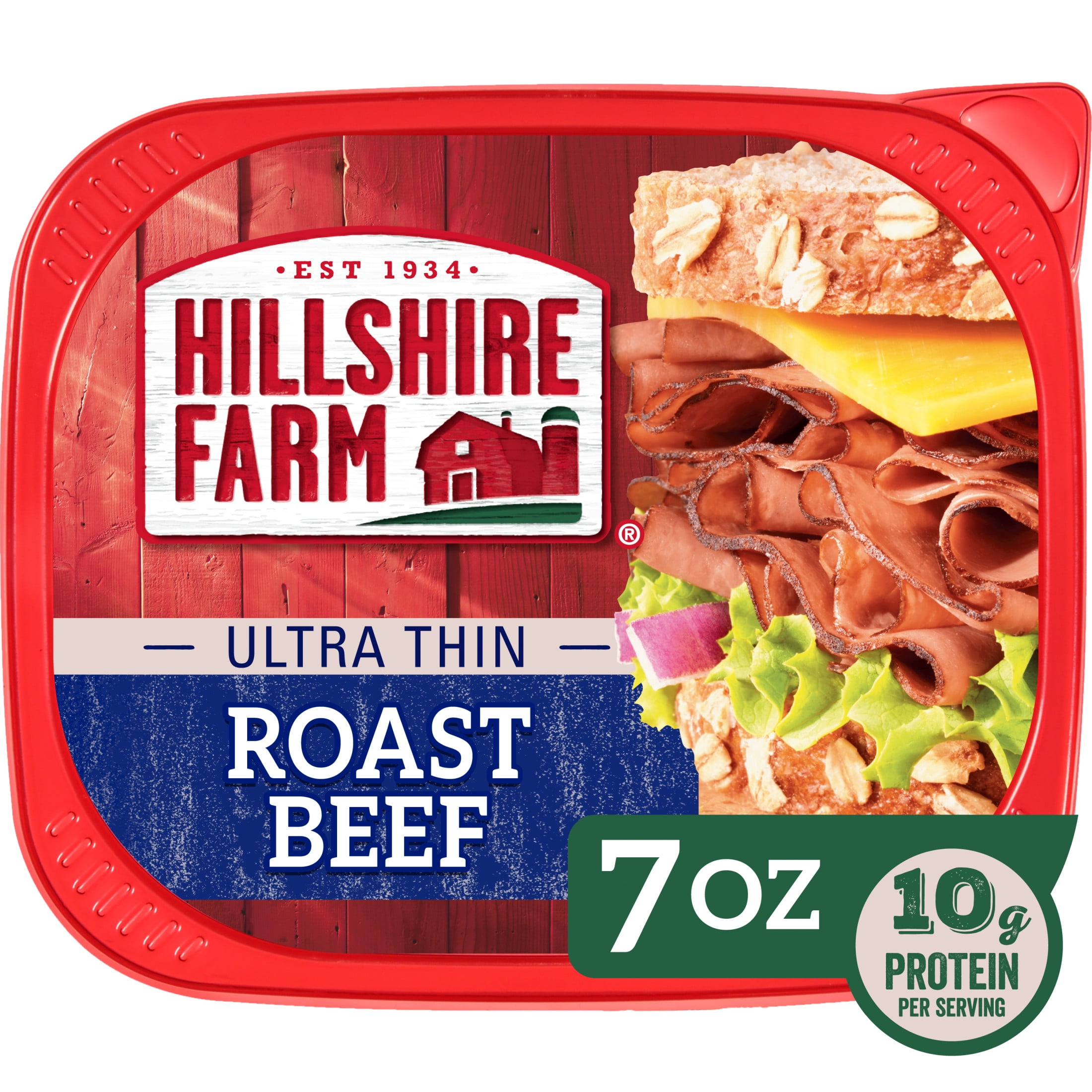 Hillshire Farm Ultra Thin Sliced Roast Beef Lunchmeat, 7 oz Plastic Tub, Refrigerated