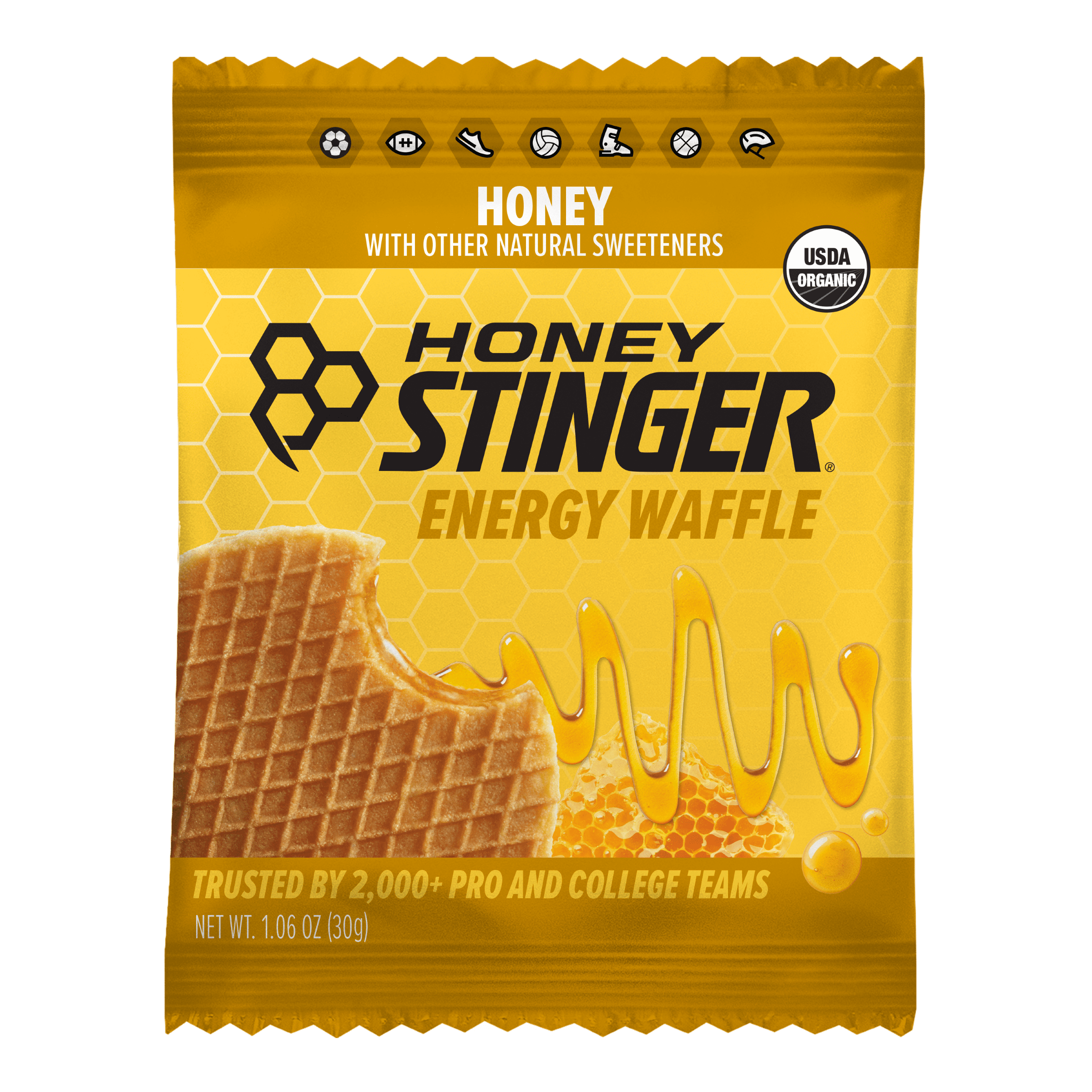Honey Stinger Organic Waffle Snack, Honey, 1.06 oz, 1 Count