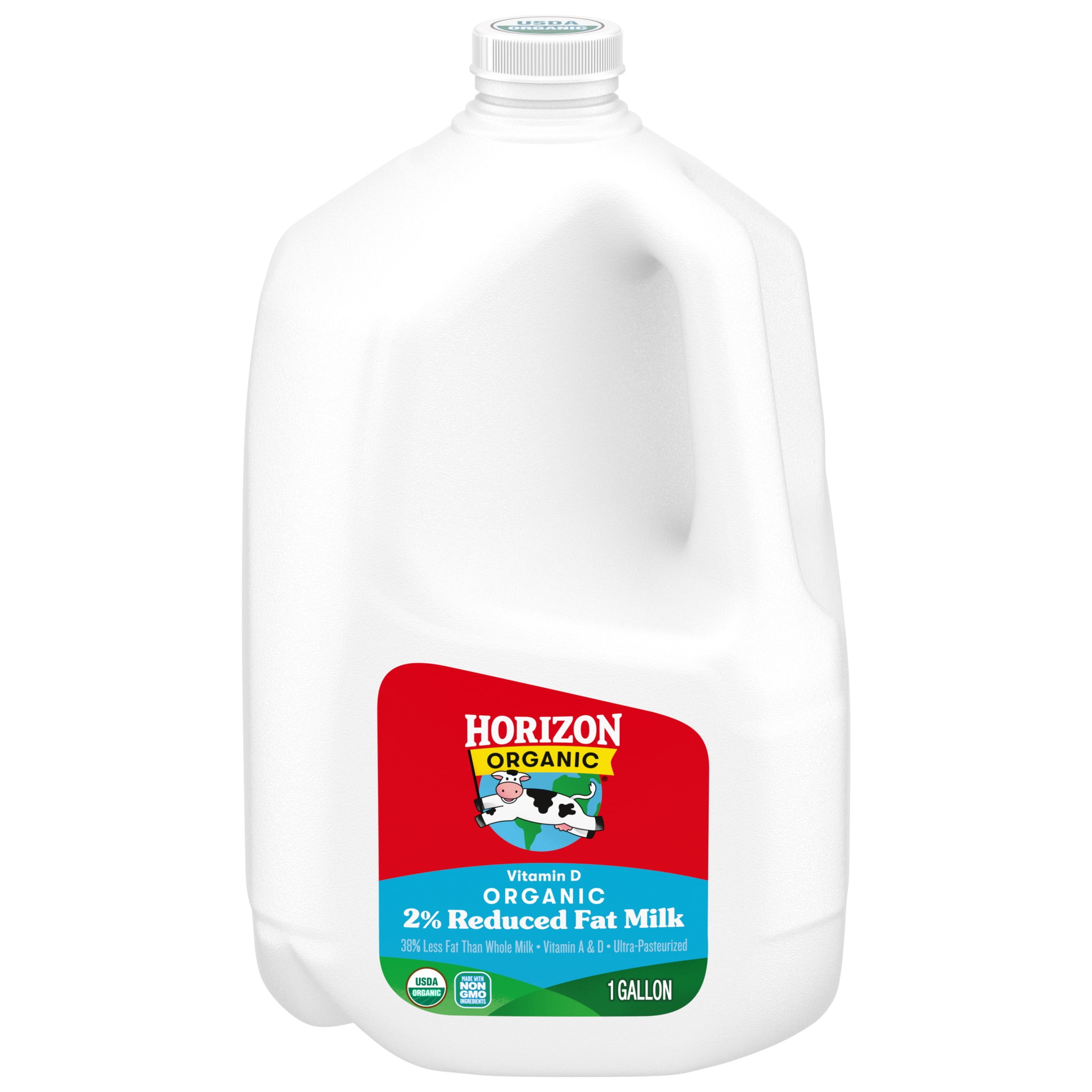 Horizon Organic Vitamin D 2 Percent Milk, Vitamin D Reduced Fat, 128 fl oz Jug