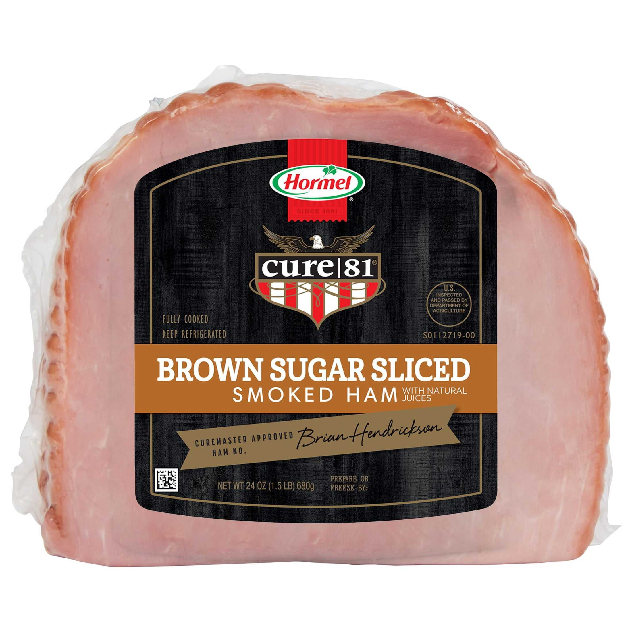 Hormel Cure 81 Brown Sugar Boneless Quarter Ham, Natural Juice, Sliced, Fully Cooked, 1.5 Pounds, 14g of Protein per Serving